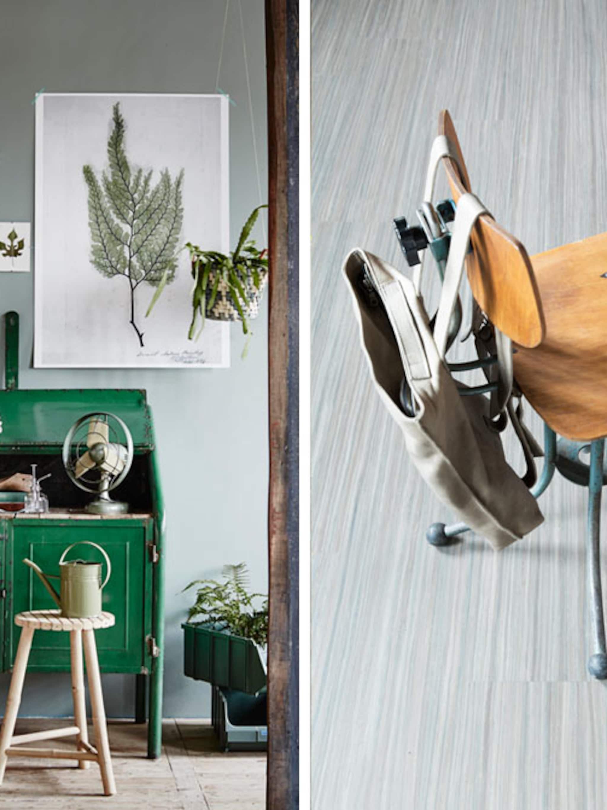 de vloer als basis voor een botanisch interieur