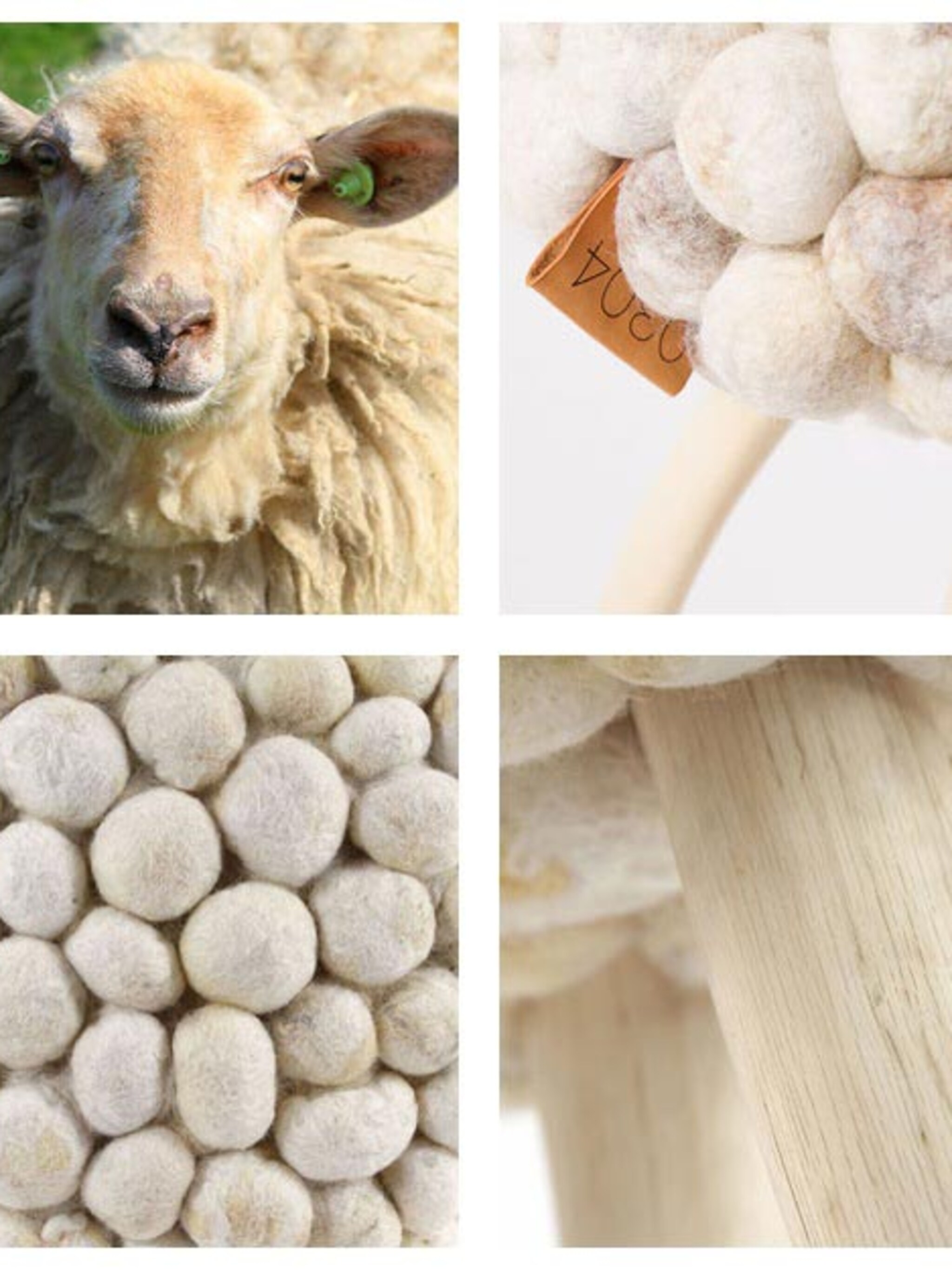 krukje met wol van hollandse schapen