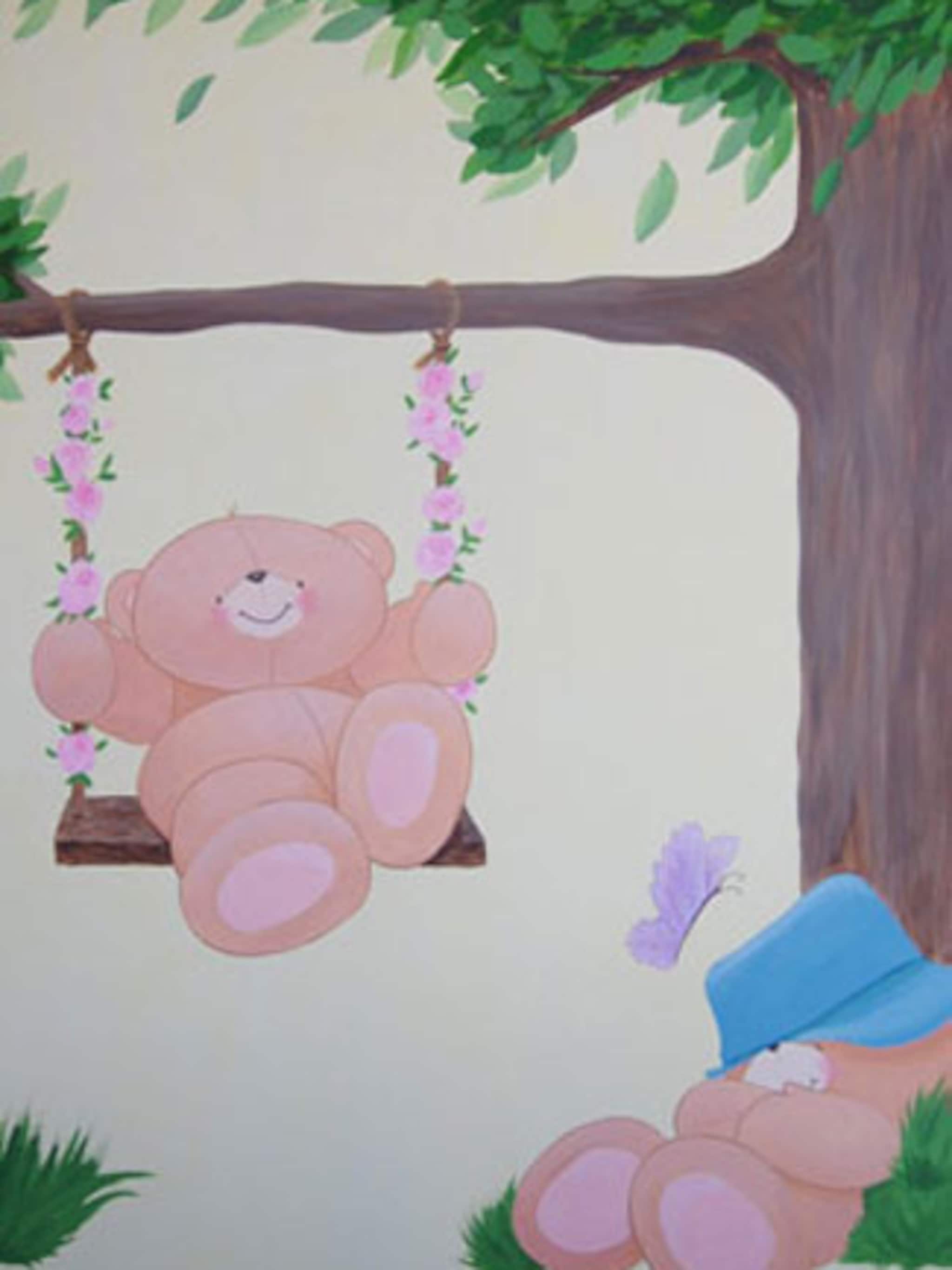 forever friends muurtekening babykamer