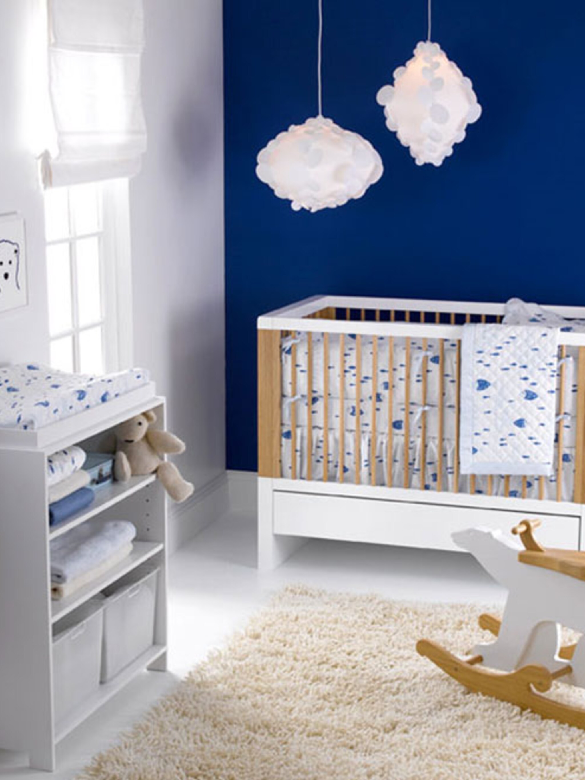 babykamer donkerblauw