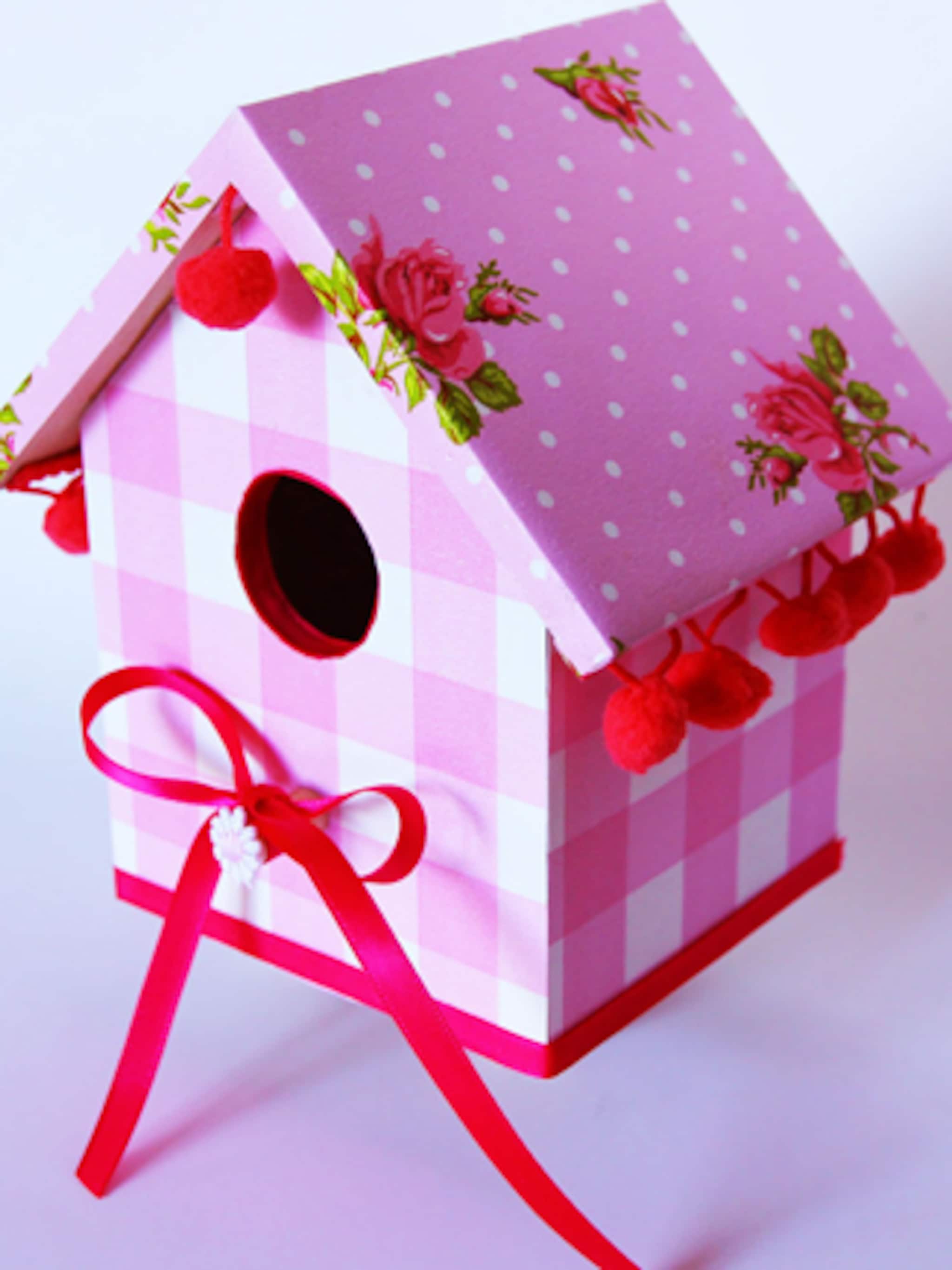 diy vogelhuisje bekleden