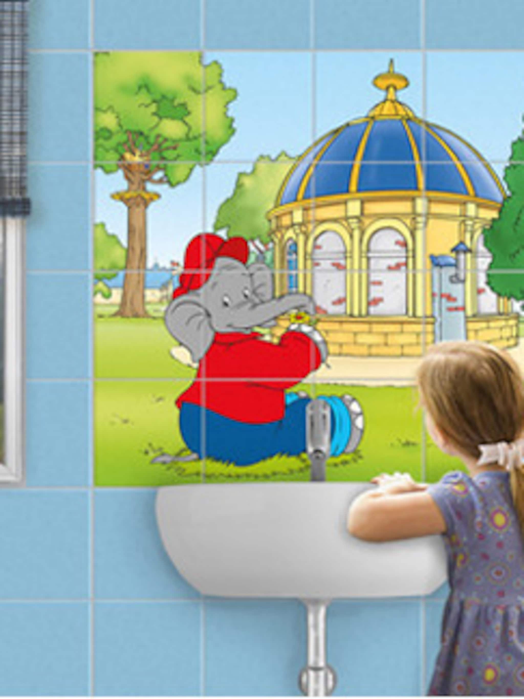 tegelstickers op de muur