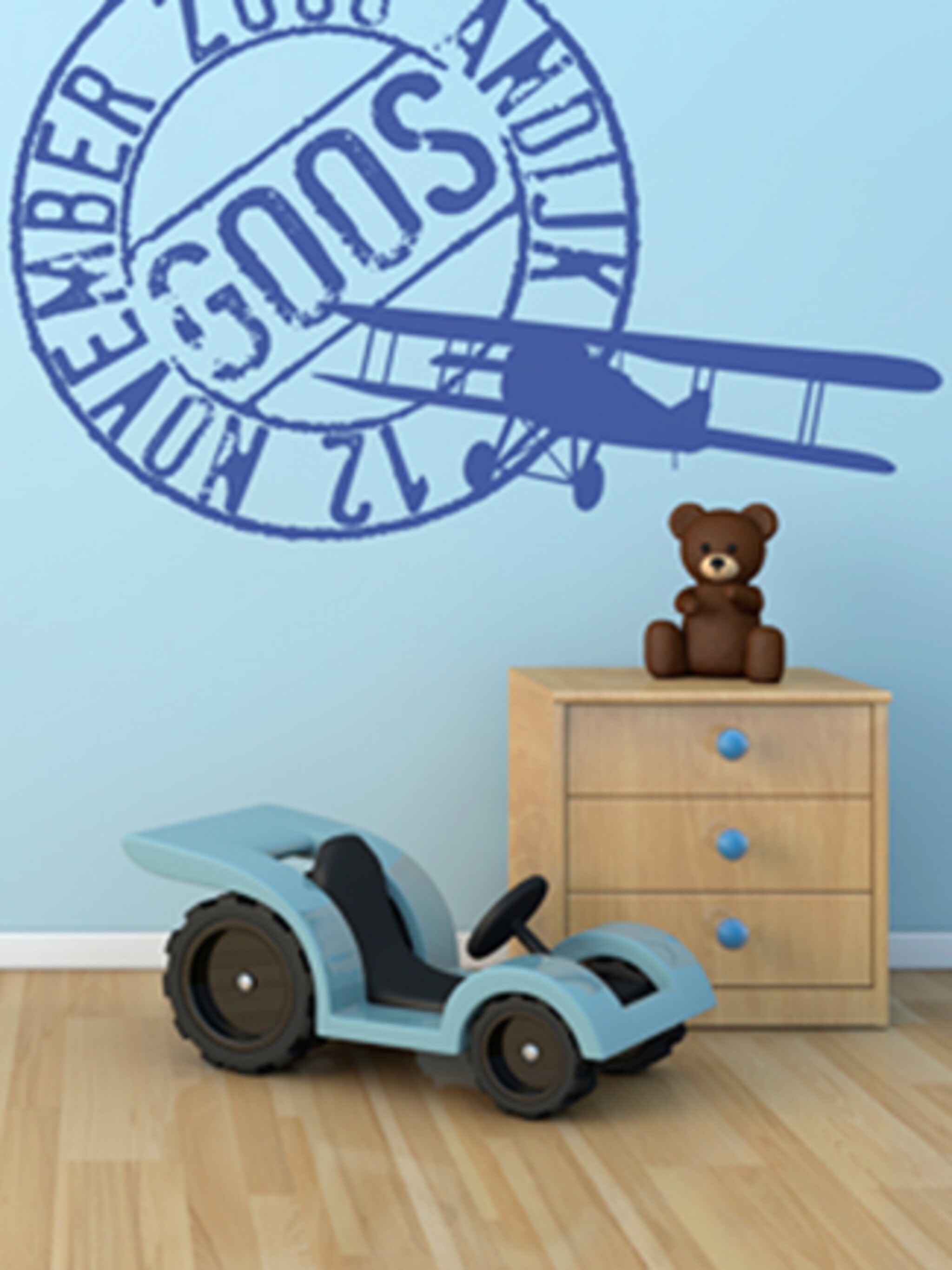 naamstickers in de kinderkamer