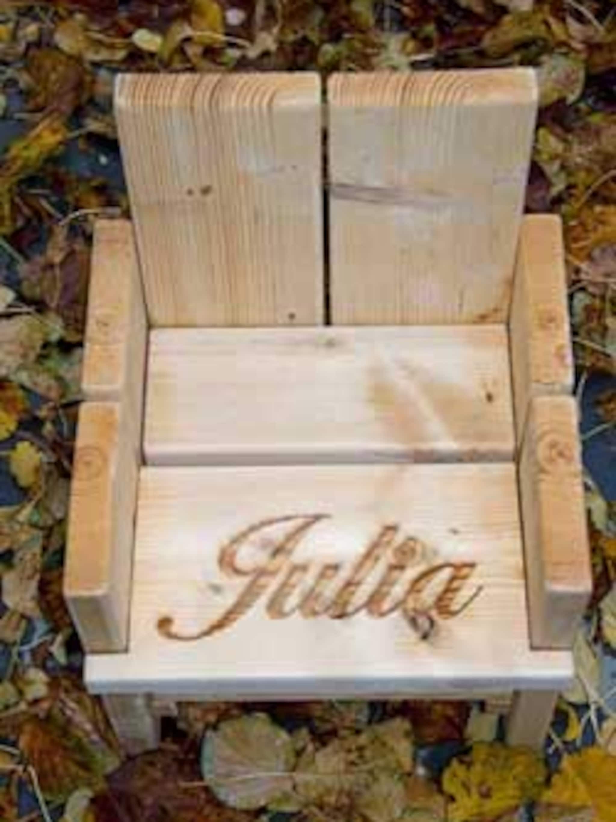 houten stoeltje met naam