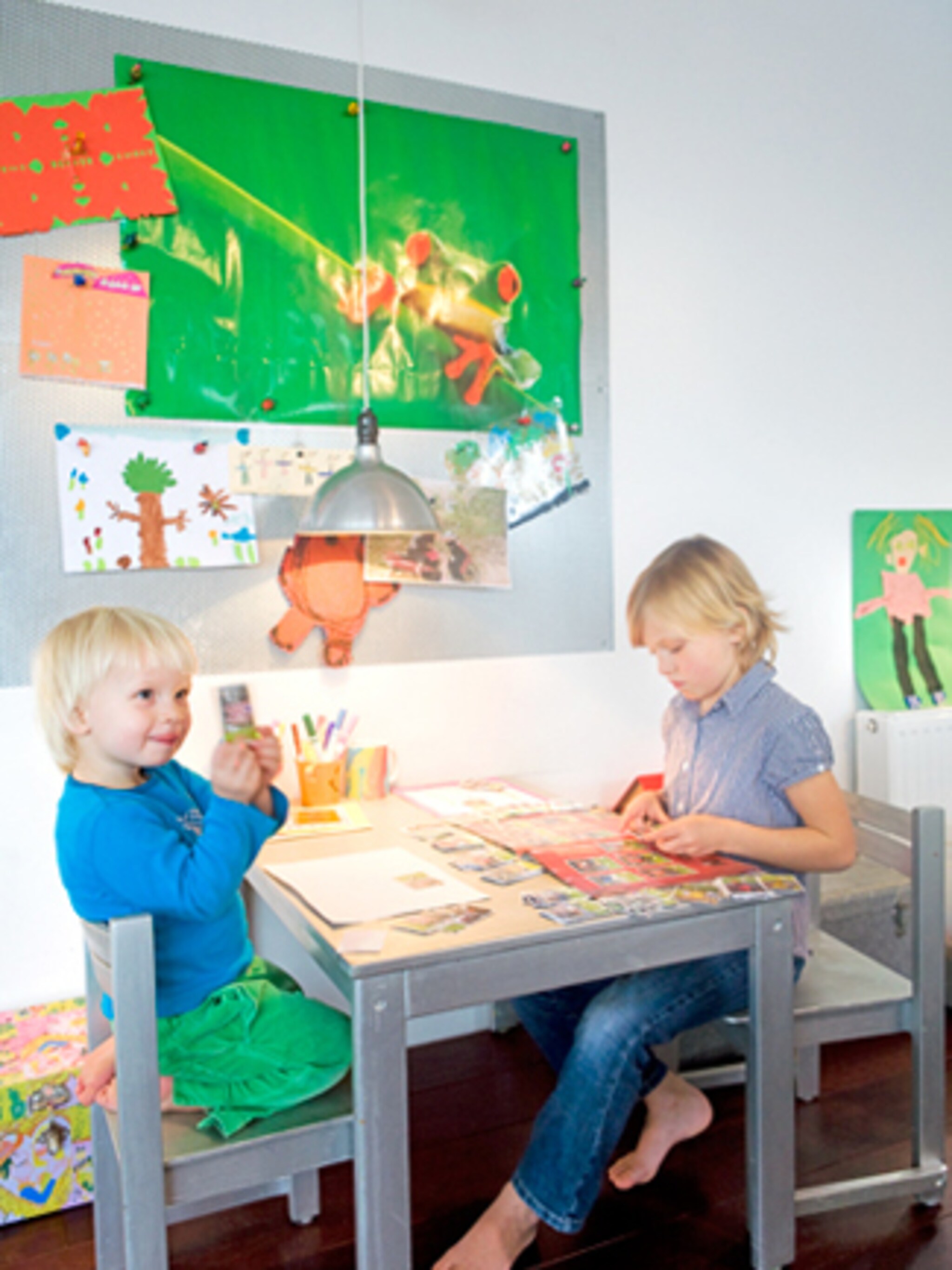 speelhoek in de woonkamer