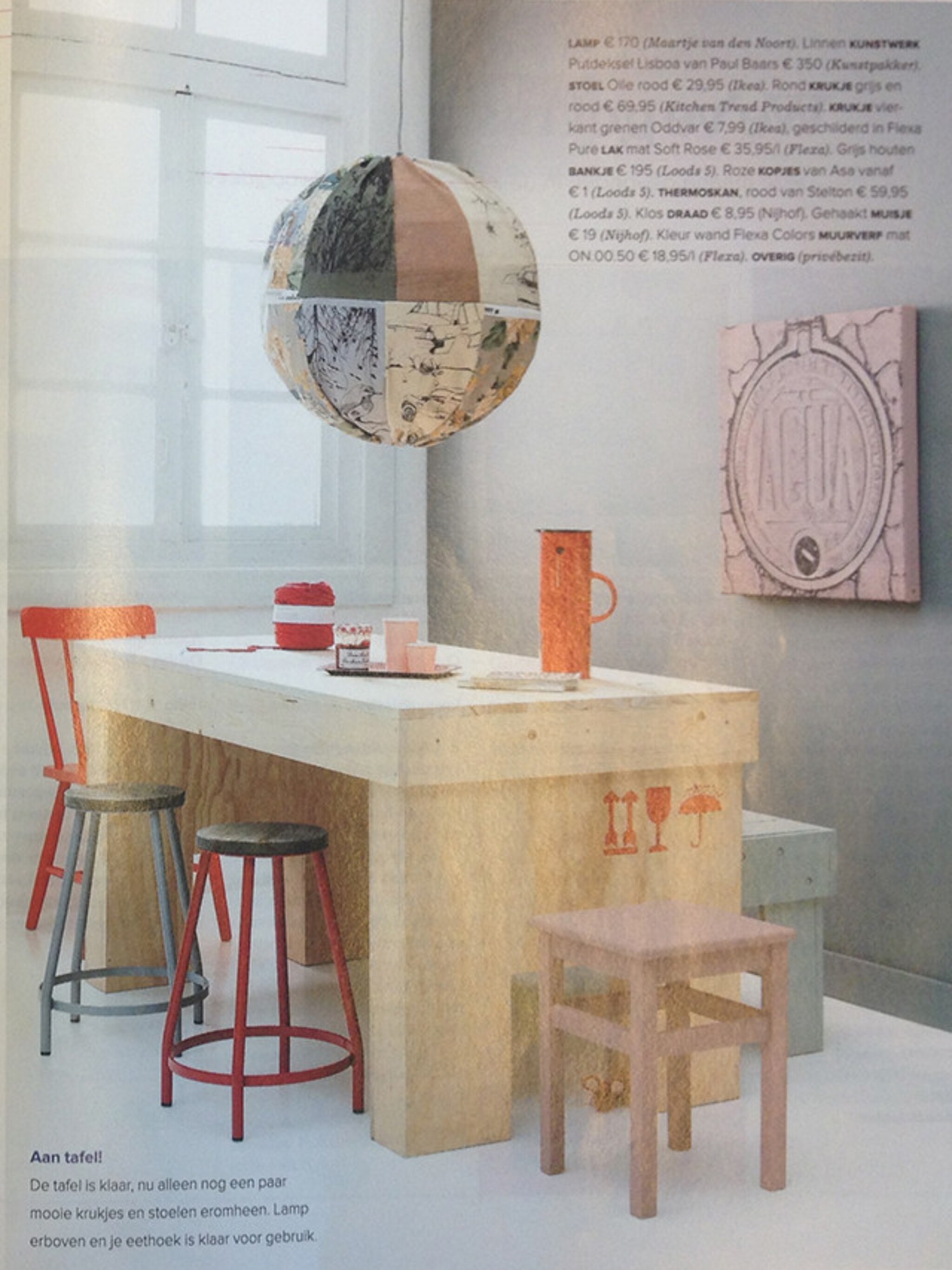 stoere eettafel maken