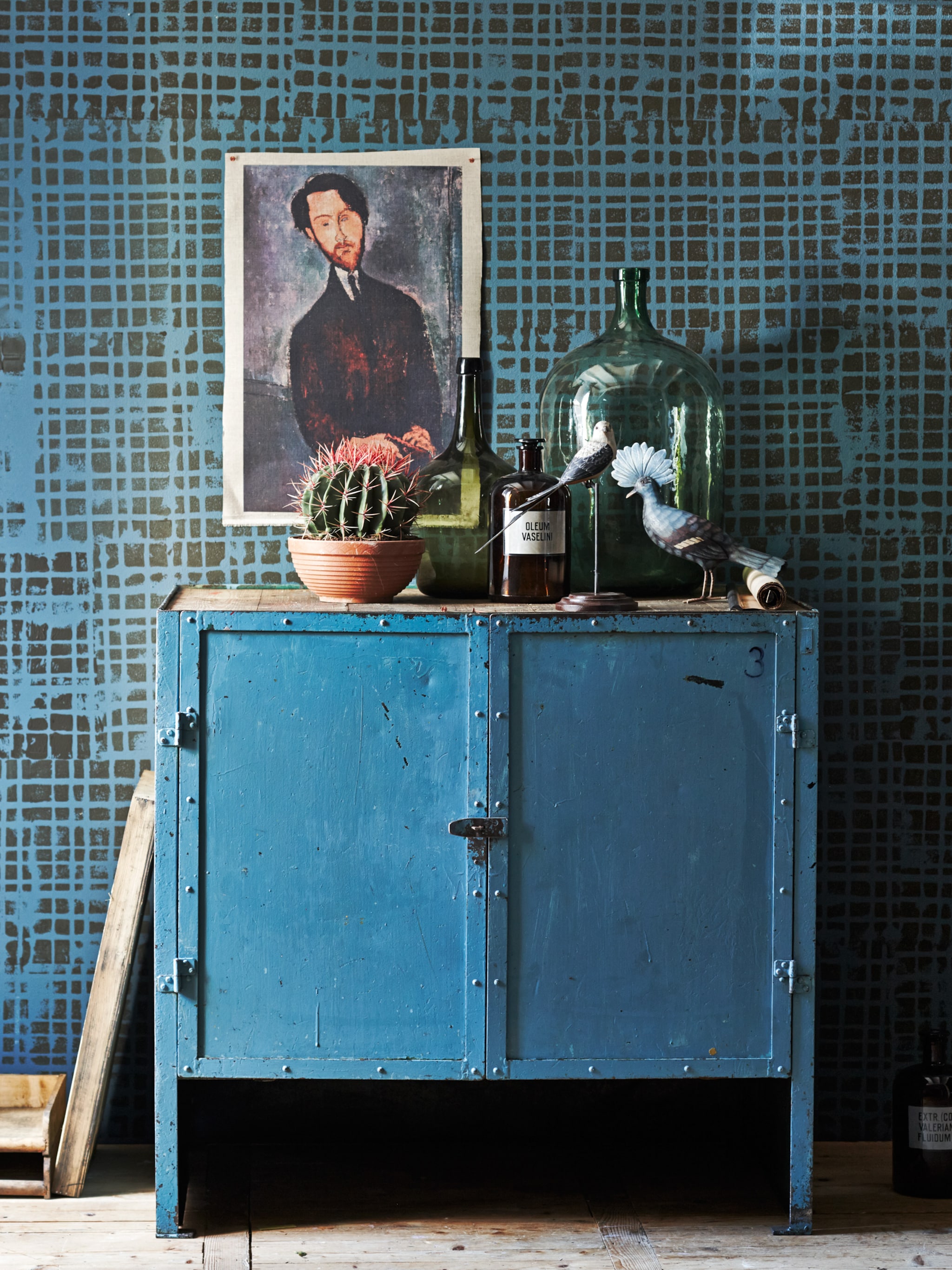 diy stempelen op de muur