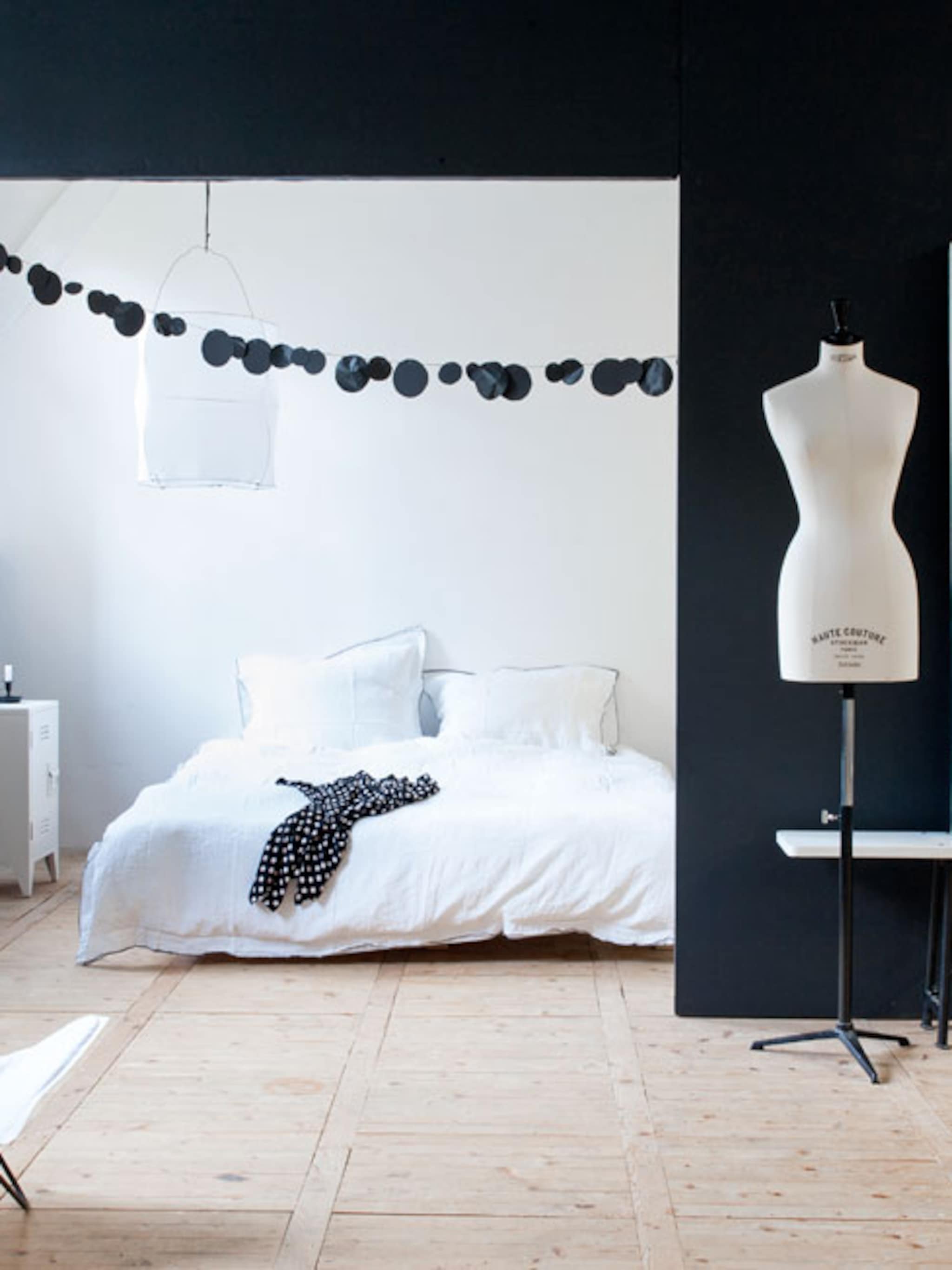 zwart wit slaapkamer