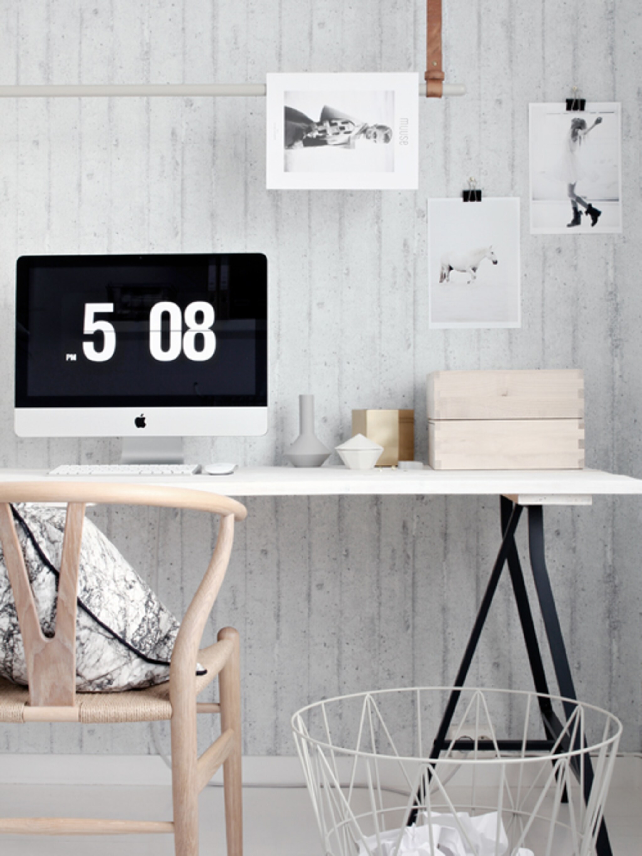 werkplek in scandinavische stijl