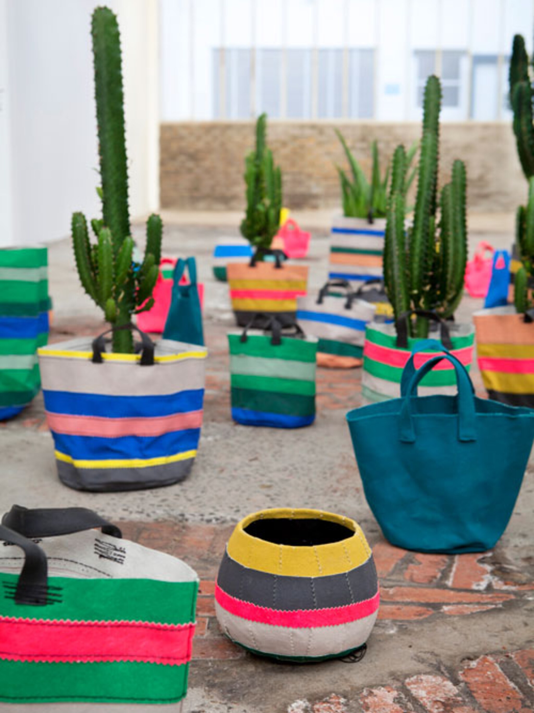 bijzondere plantenpotten van canvas