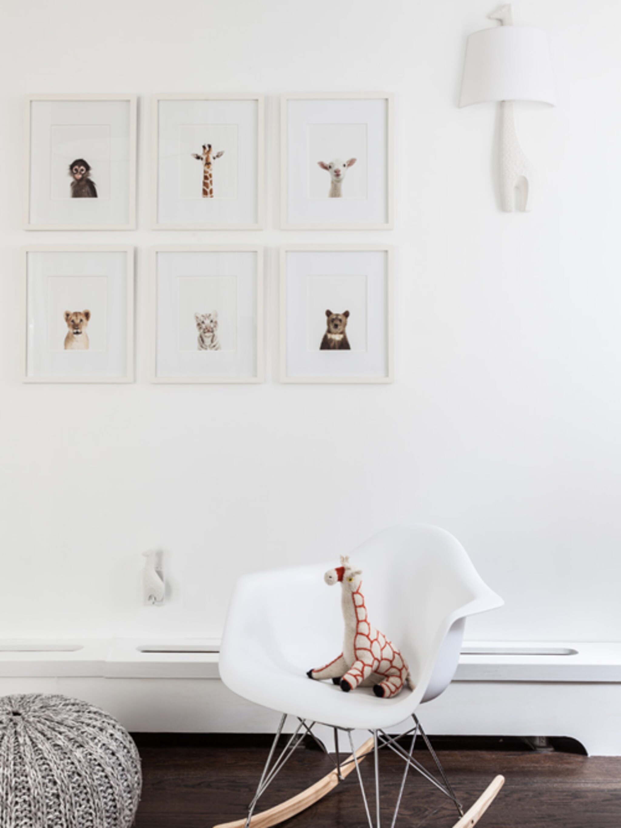 neutrale kinderkamer met dieren