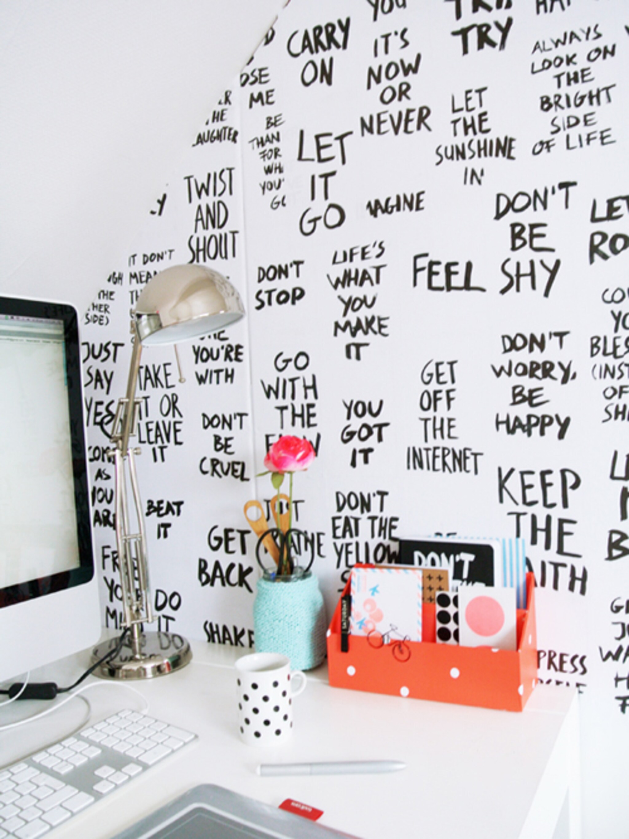 zelf maken inspirerend behang