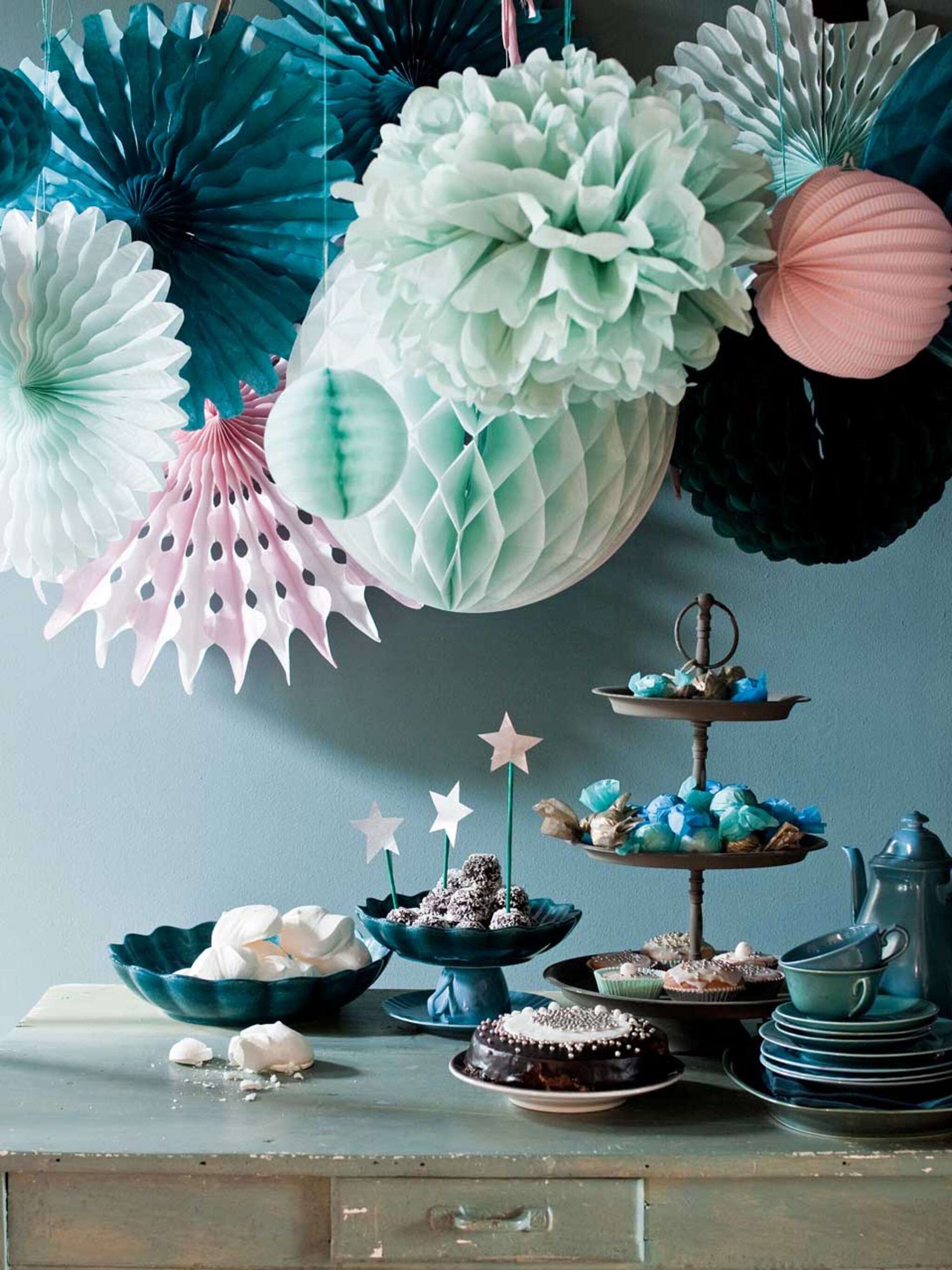 pompons met kerst