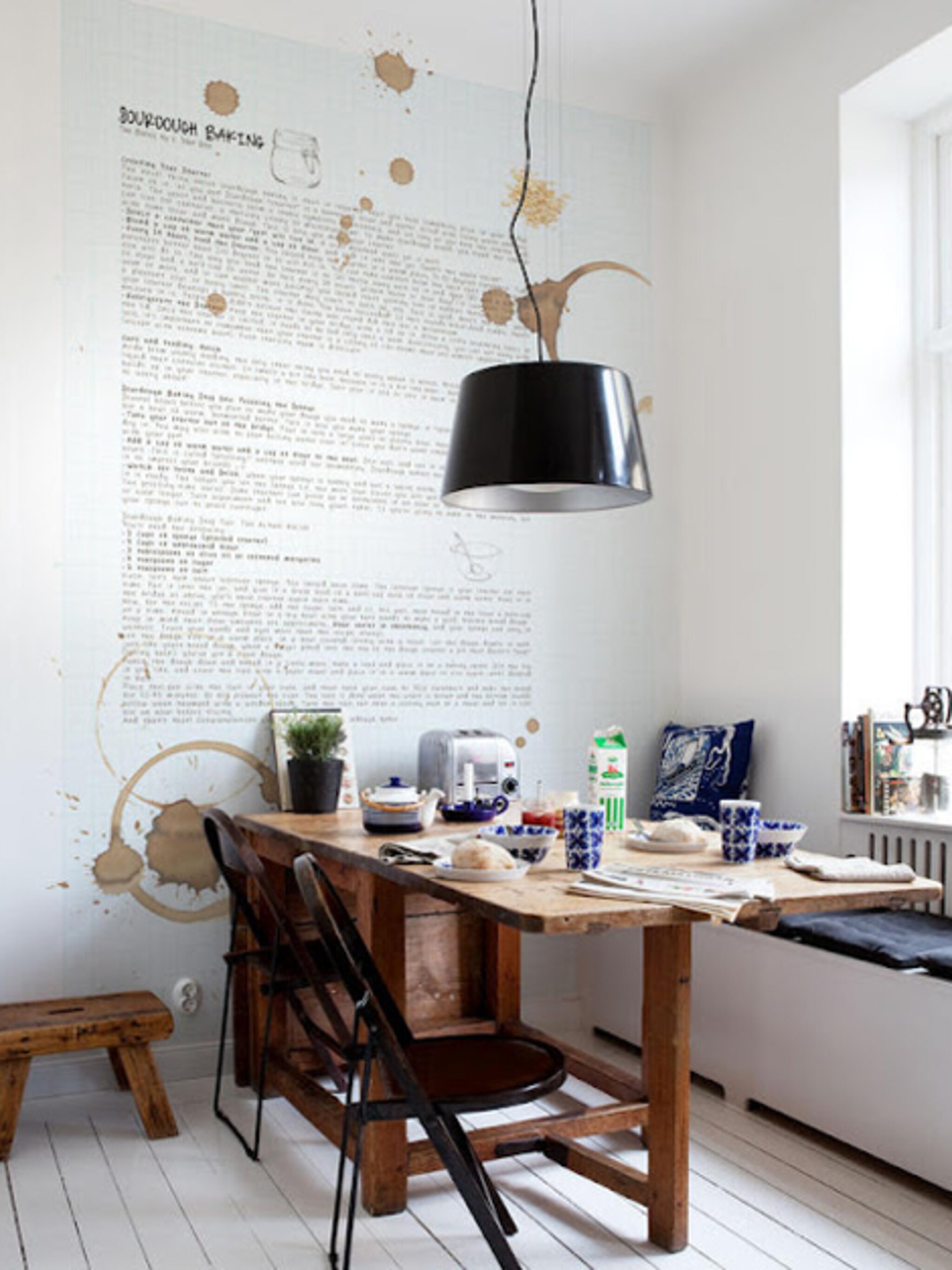 recept op de muur