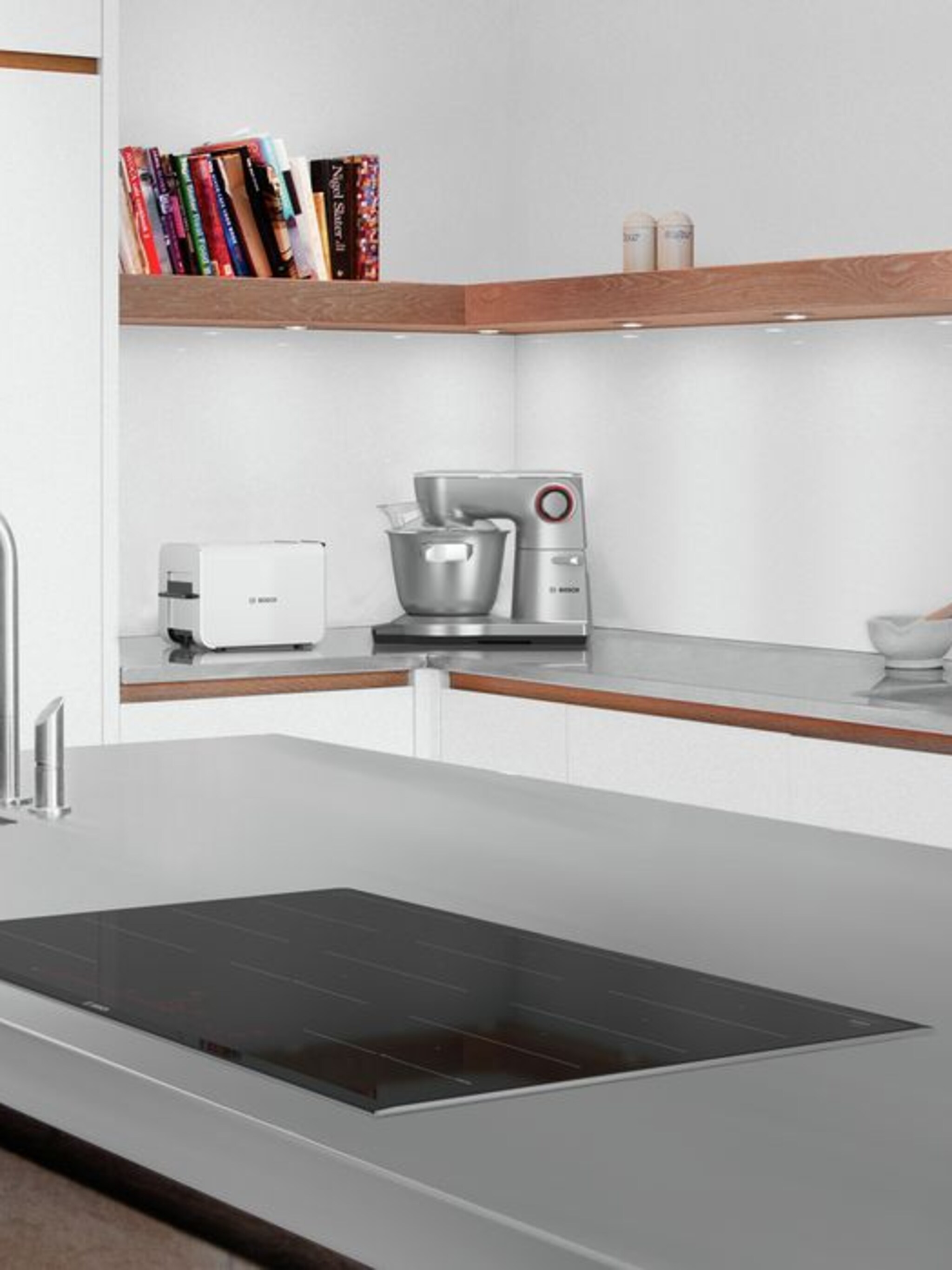 hout wit en rvs een geweldige combi in de keuken