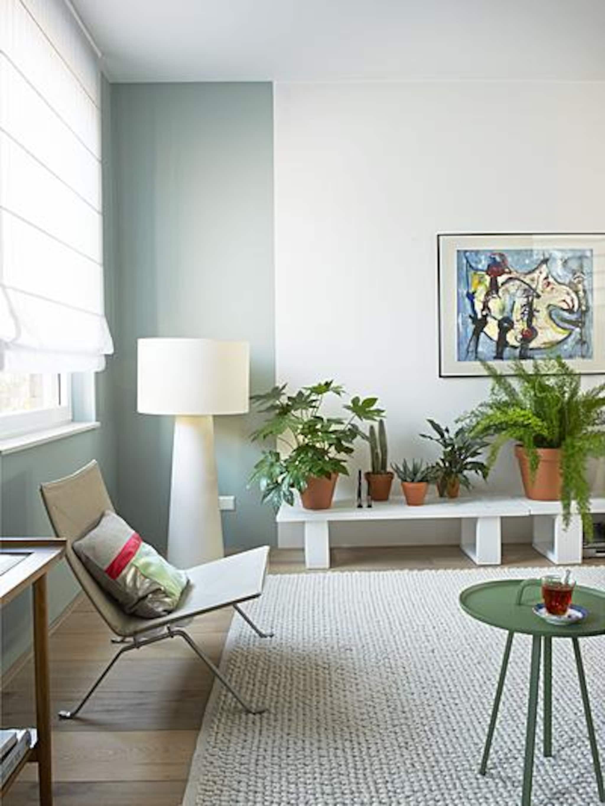 groen in de woonkamer