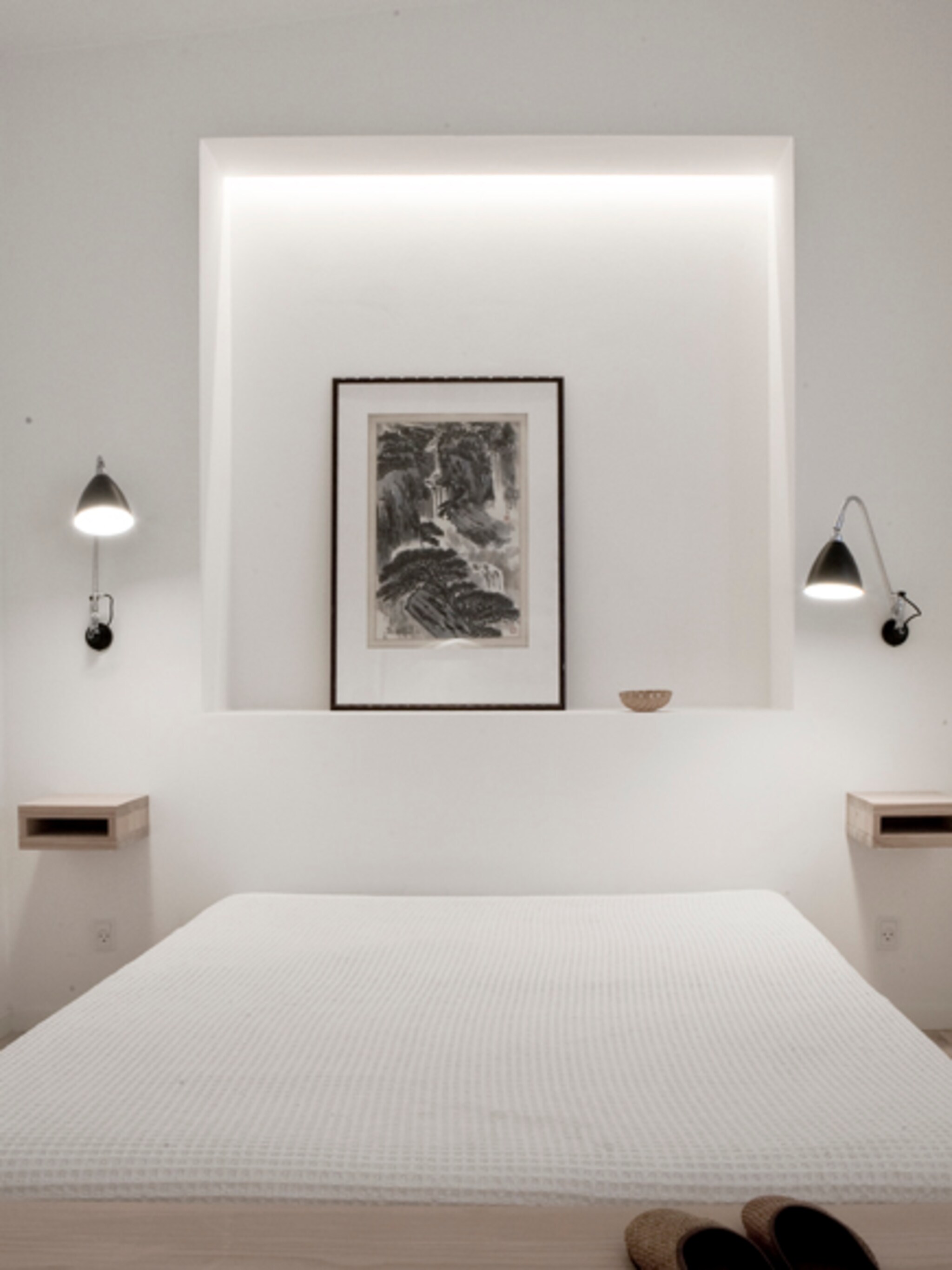 sereen witte deens design slaapkamer