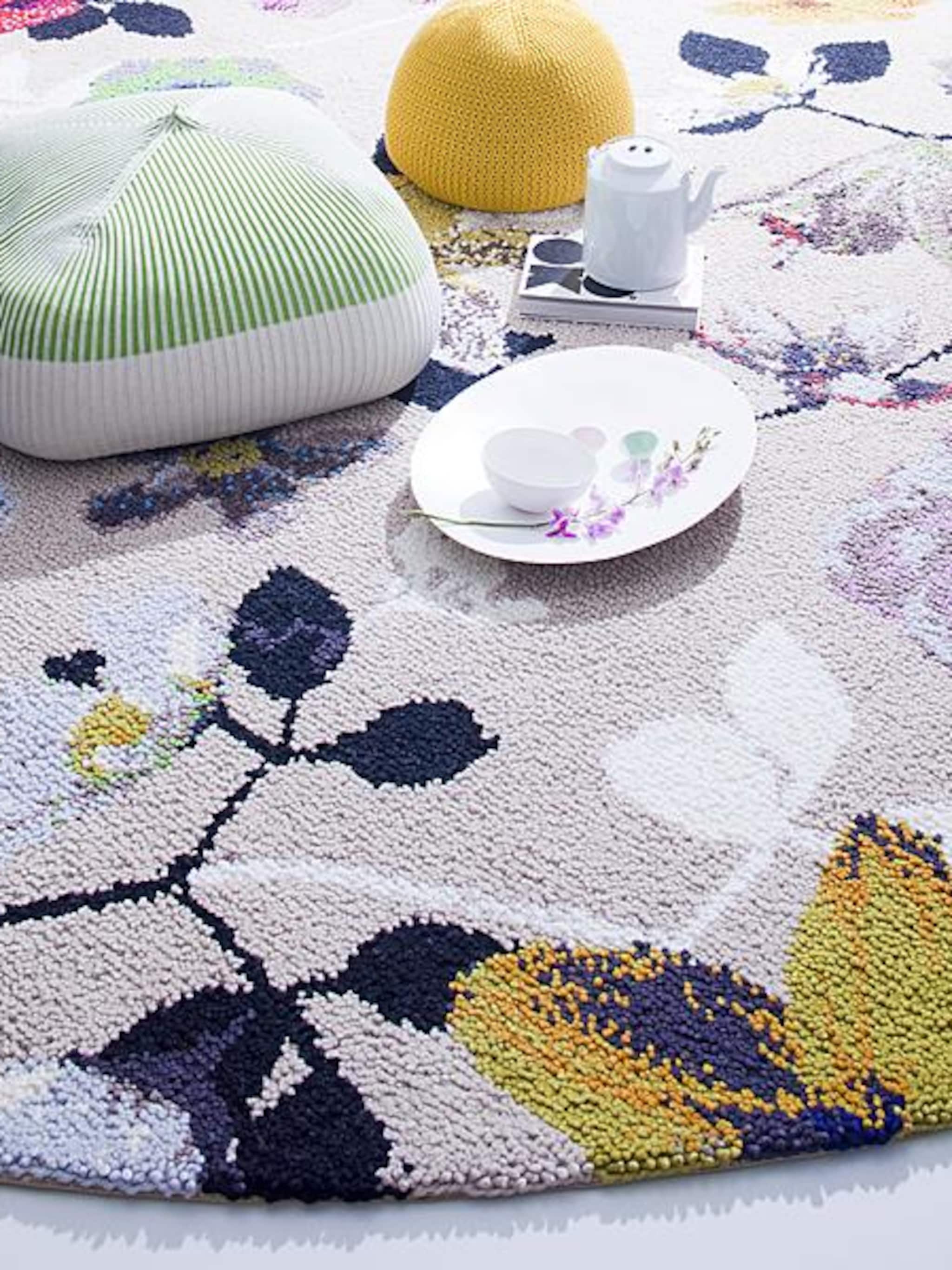 vloerkleed met bloemen