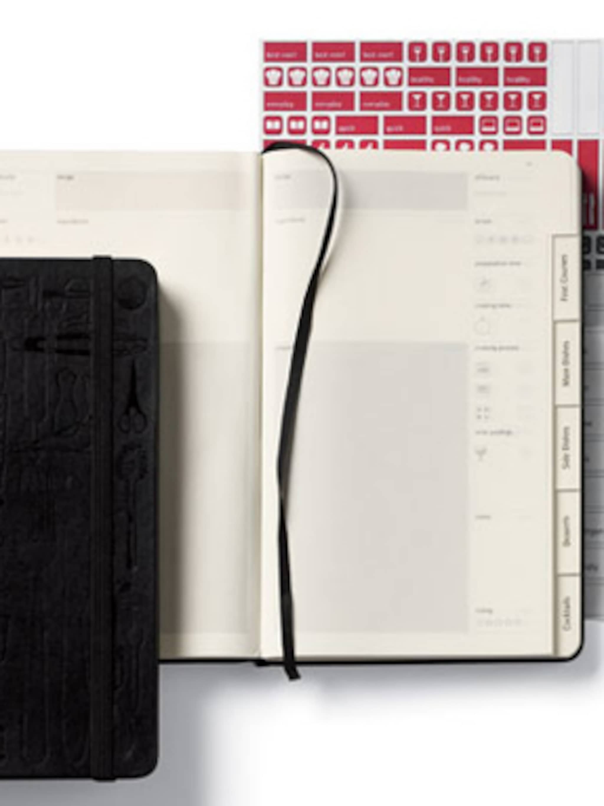 persoonlijk receptenboekje van moleskine