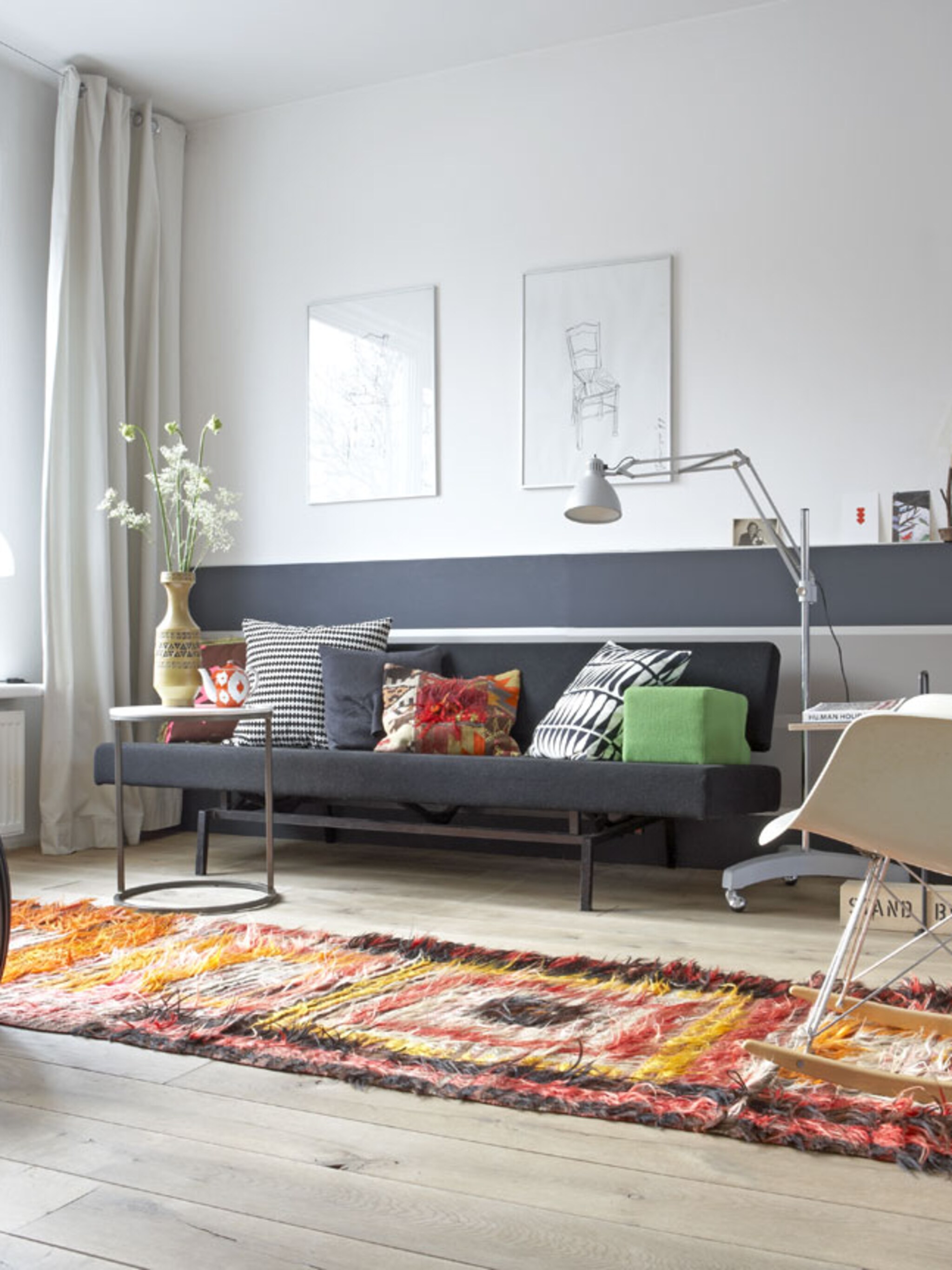 strakke kleurrijke woonkamer