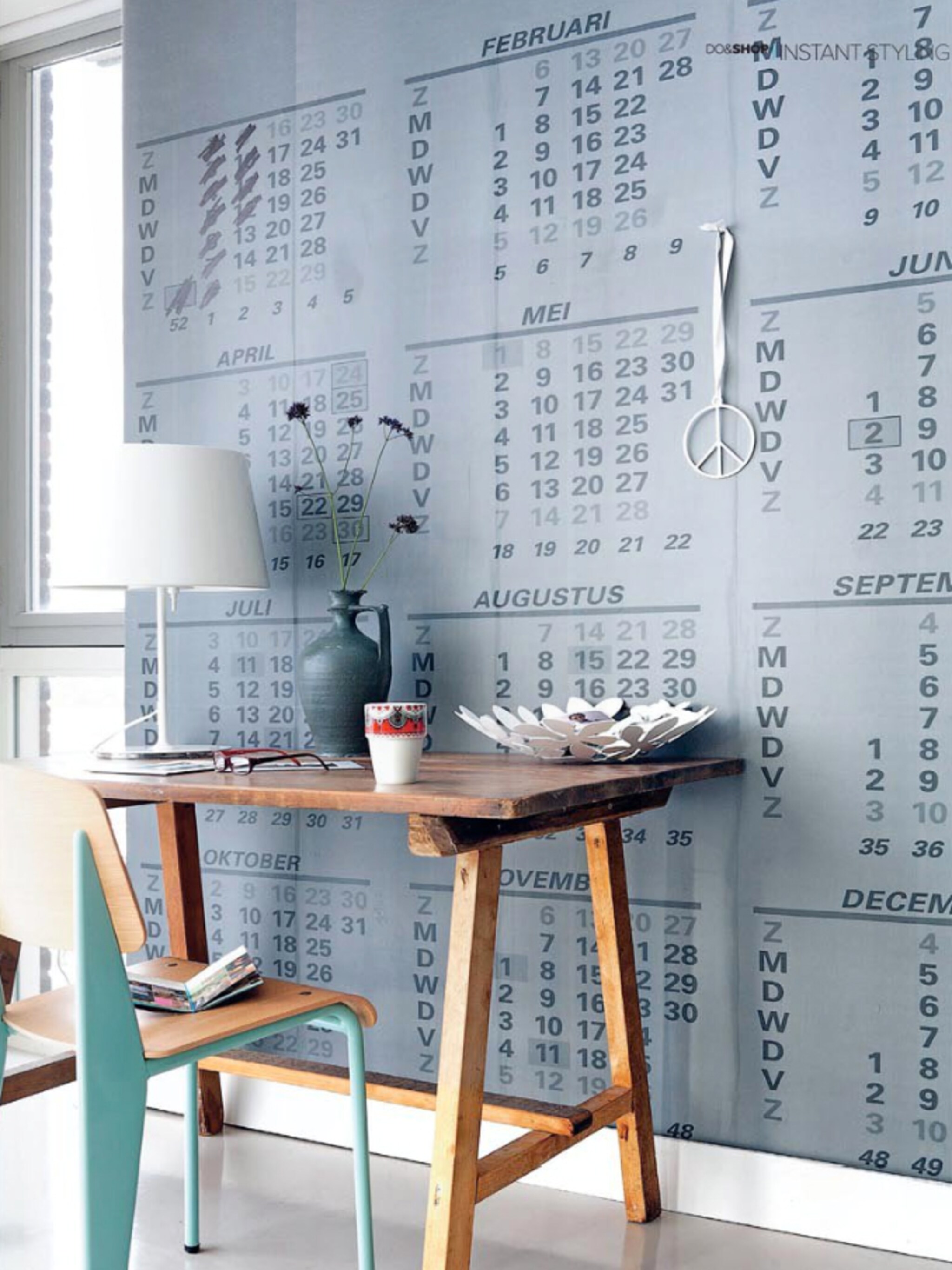 kalender behang