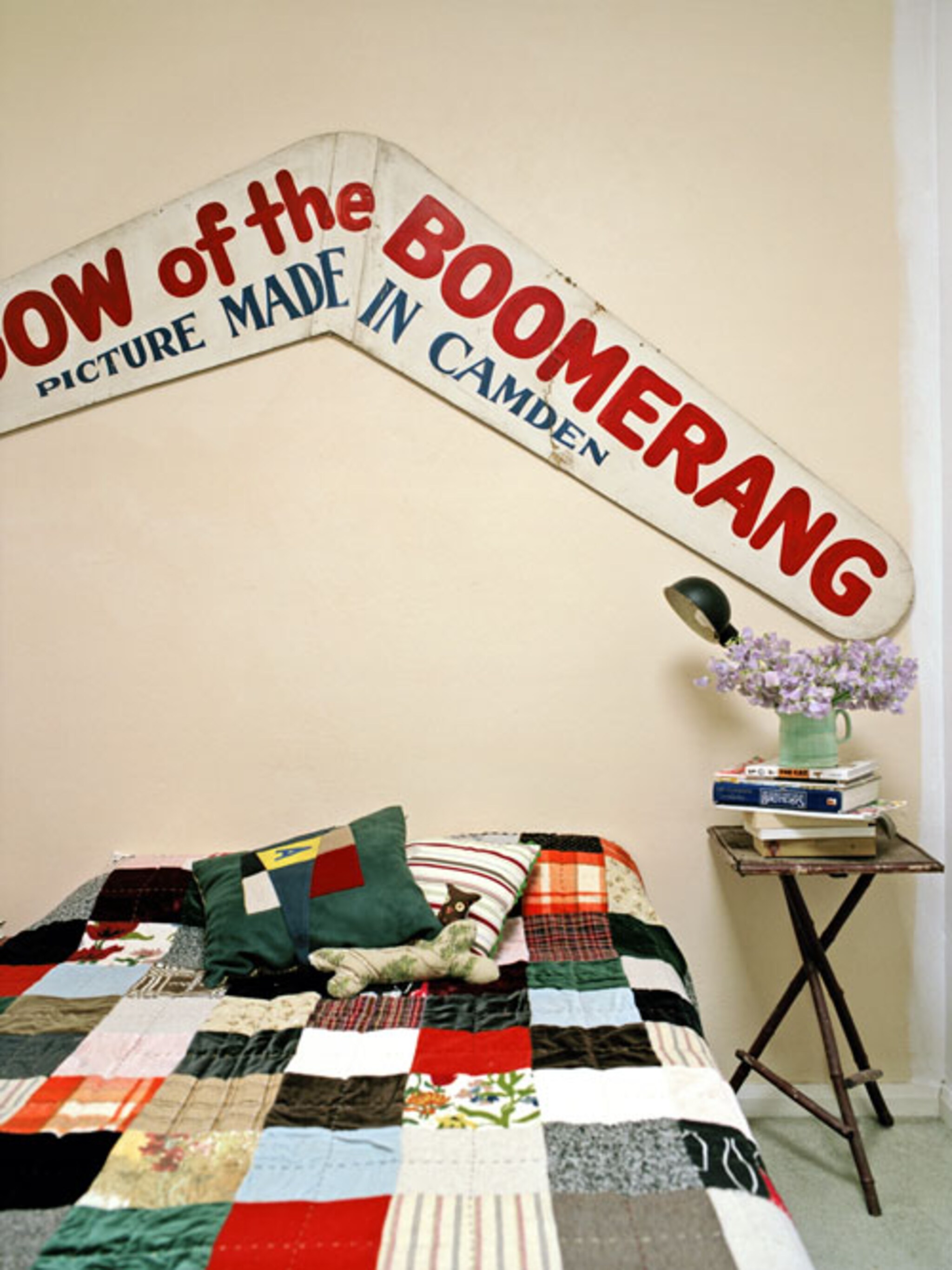 warme logeerkamer met patchwork