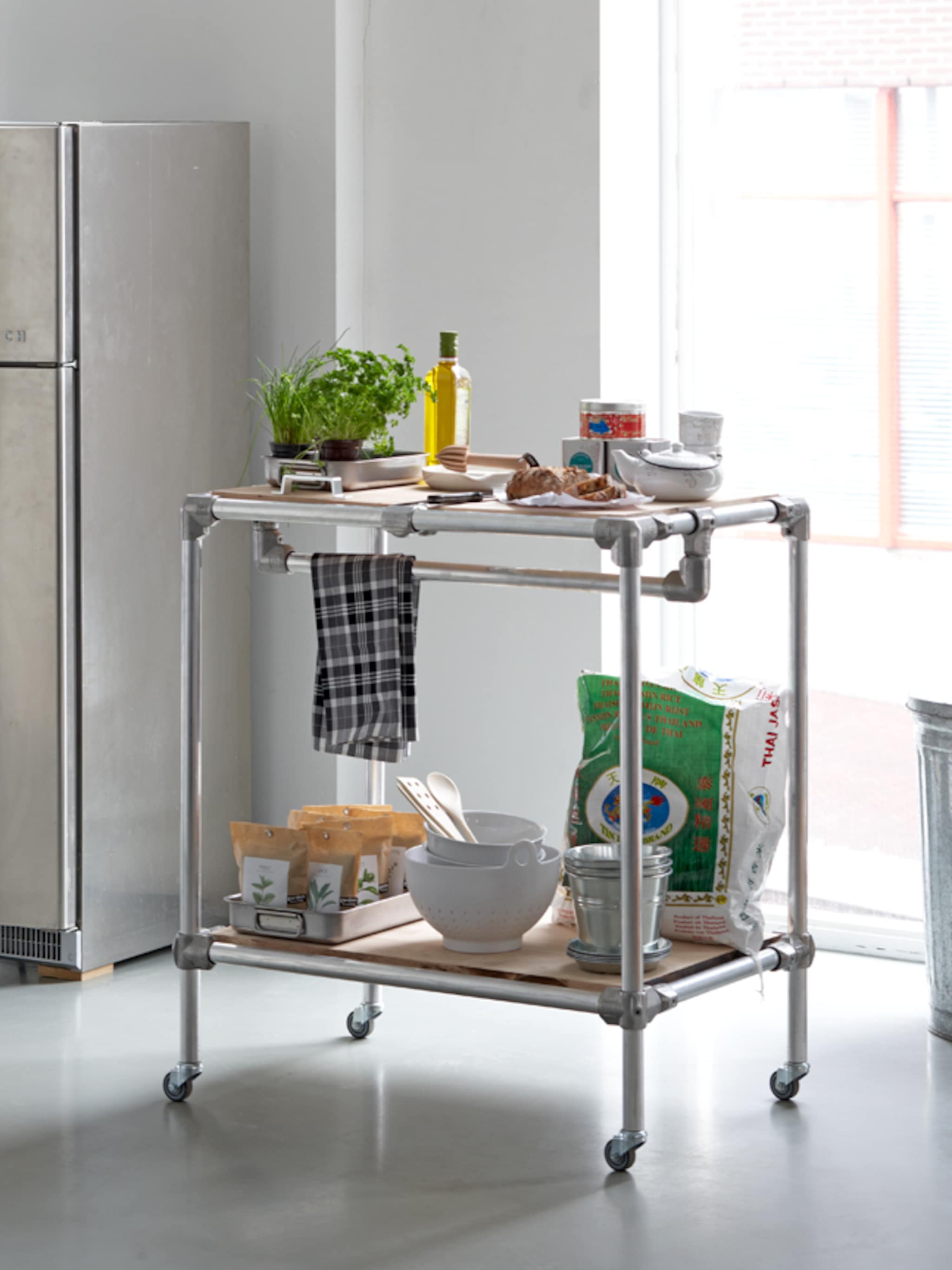 extra opbergruimte in de keuken de keukentrolley