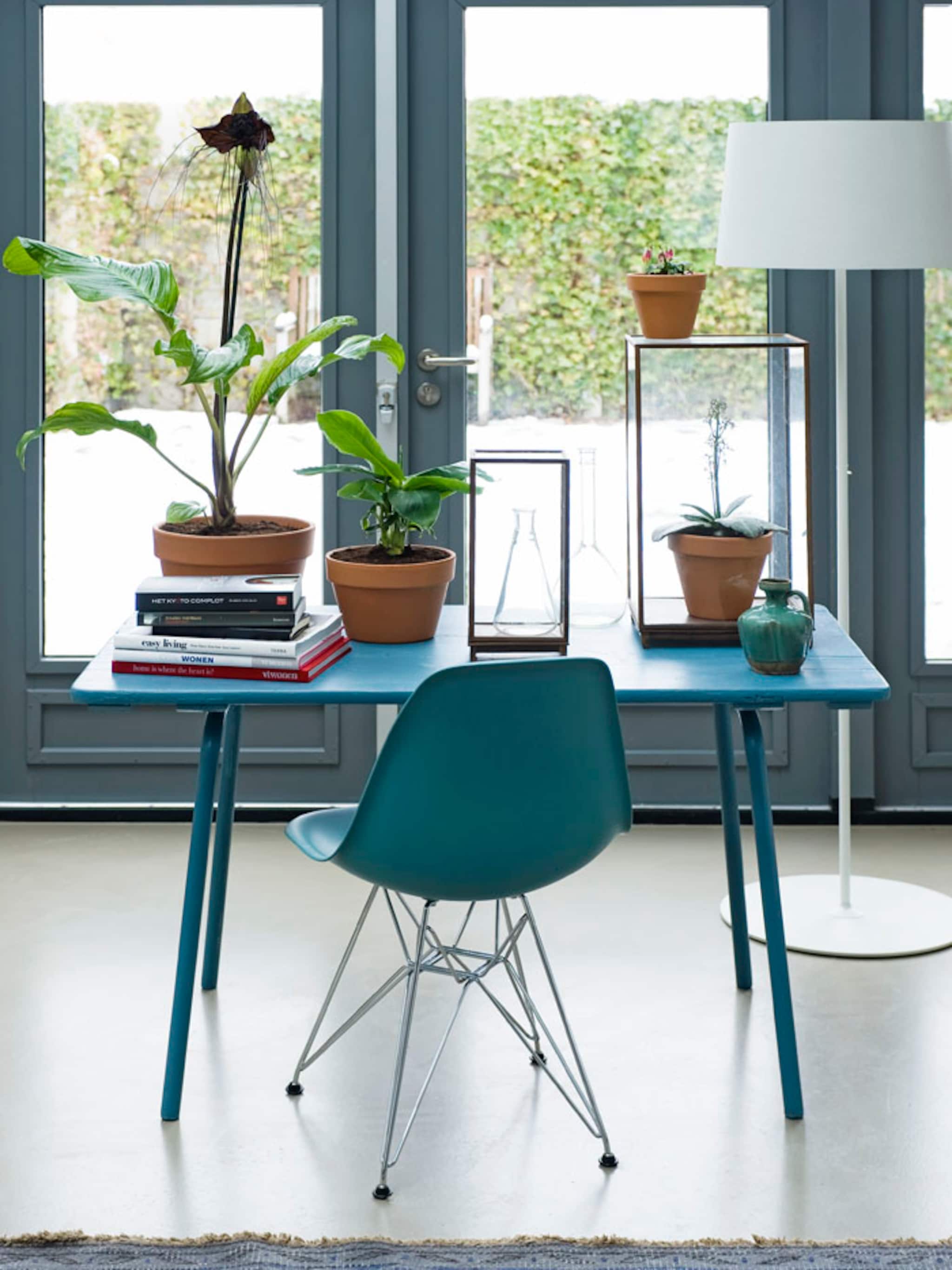 blauw bureau