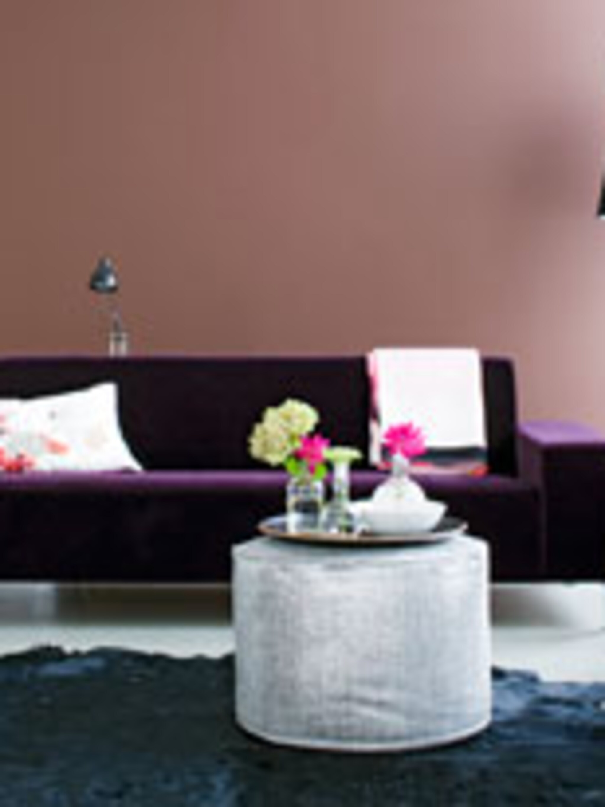warm paars met velours bank