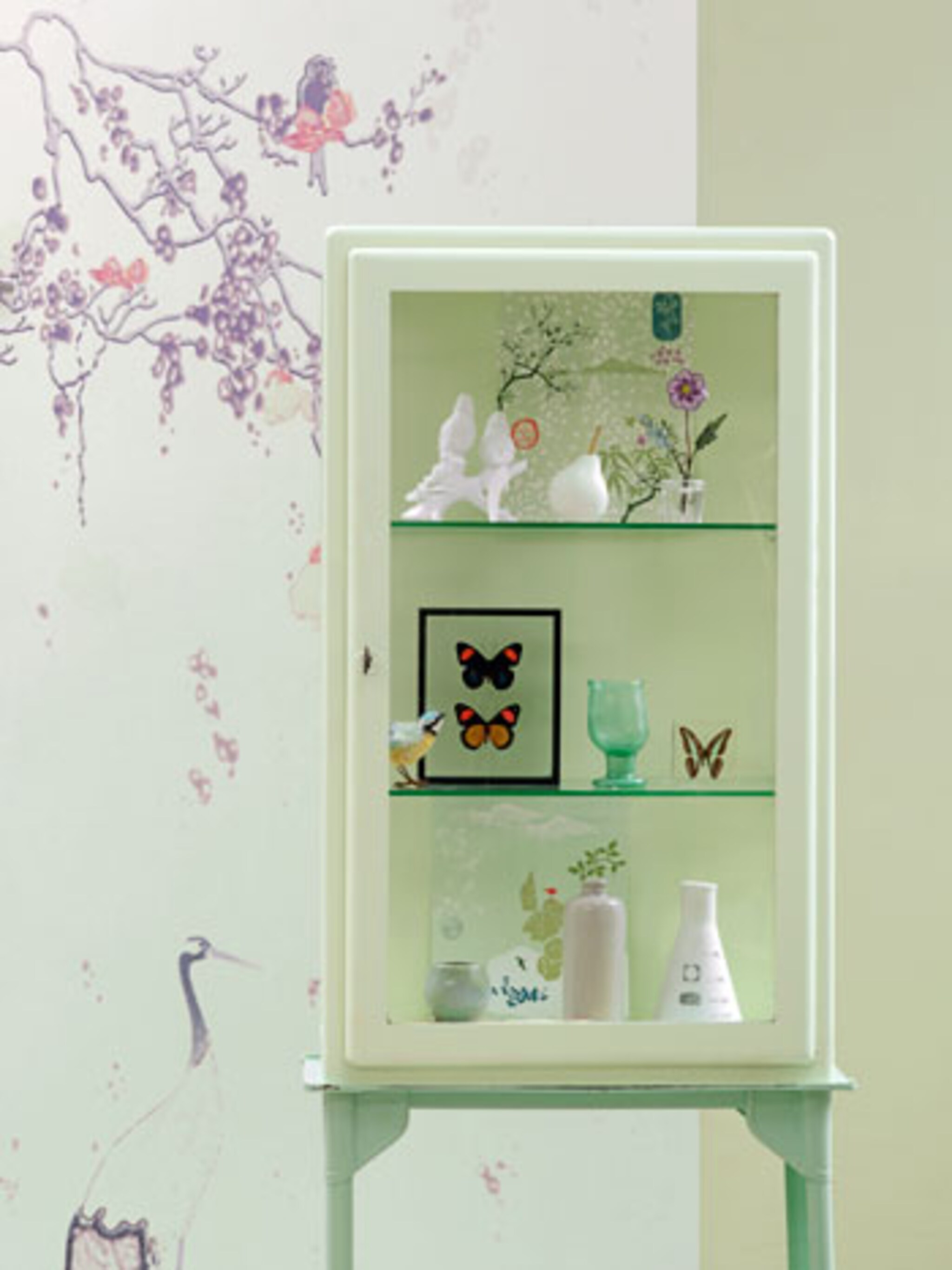 vul een vitrine met een persoonlijke verzameling