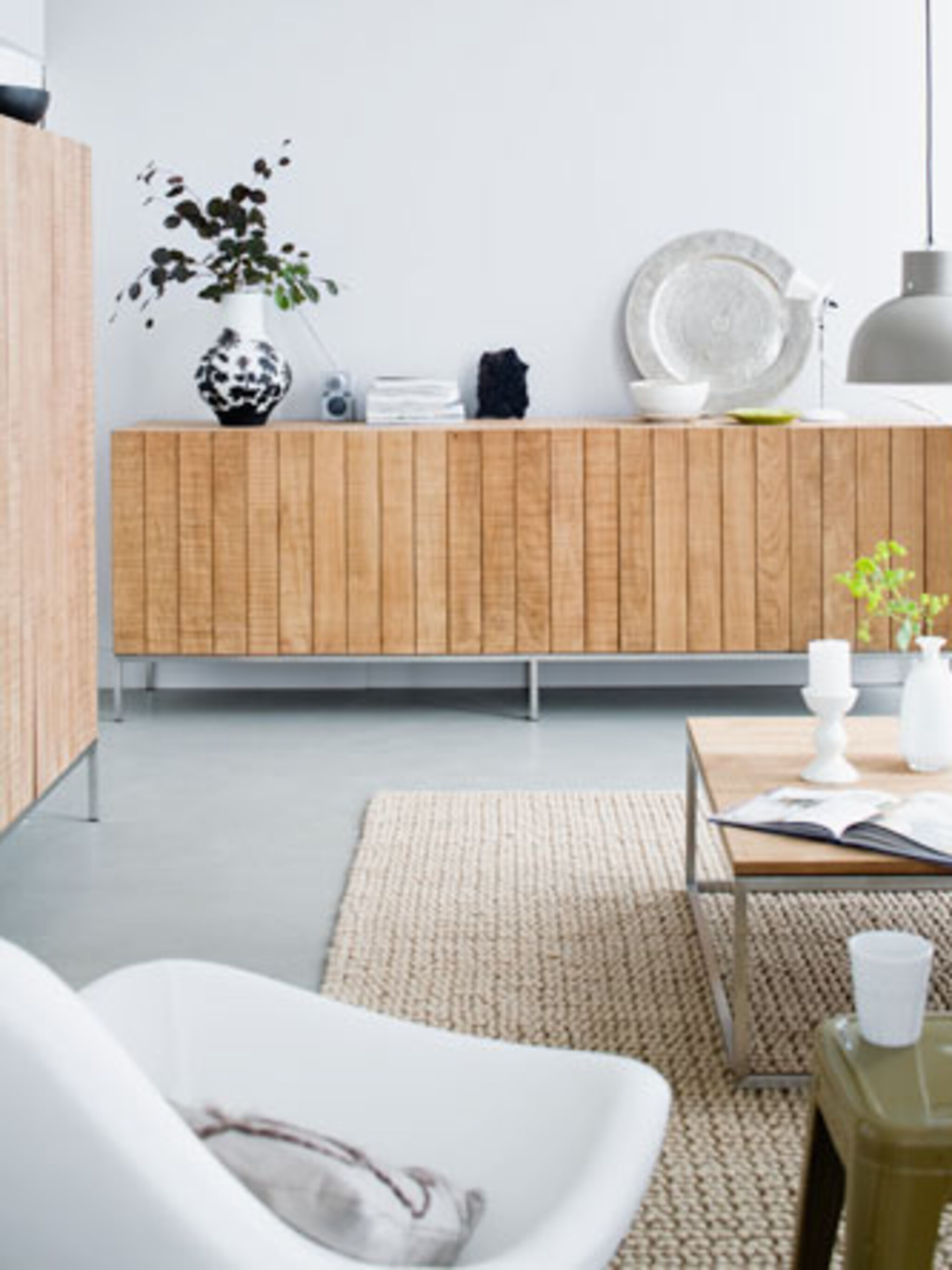 ijzersterke combinatie met dit houten dressoir