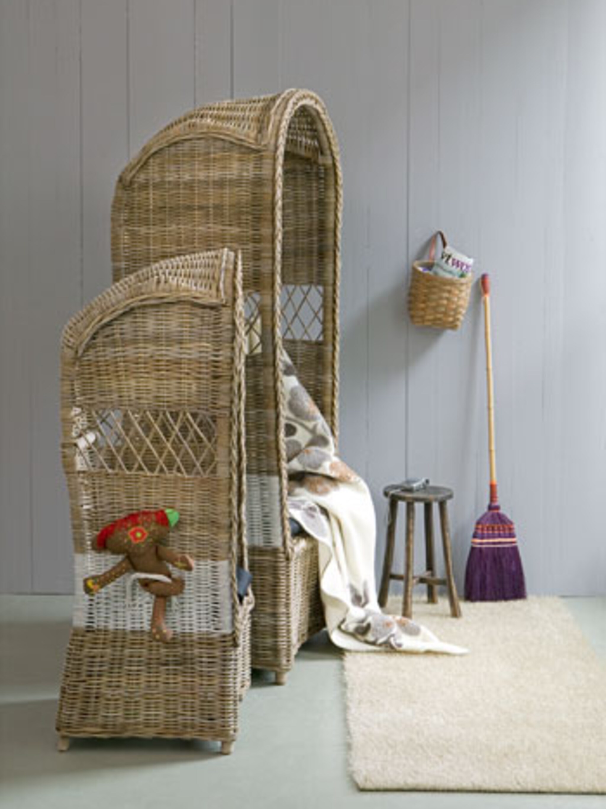 rieten strandstoelen