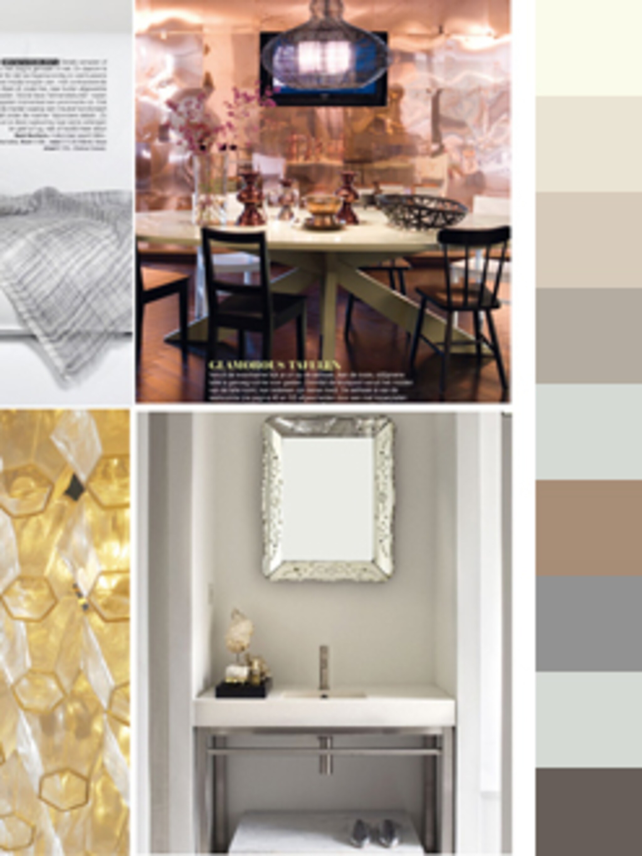 sprookjesachtige metallic en parelmoer in huis