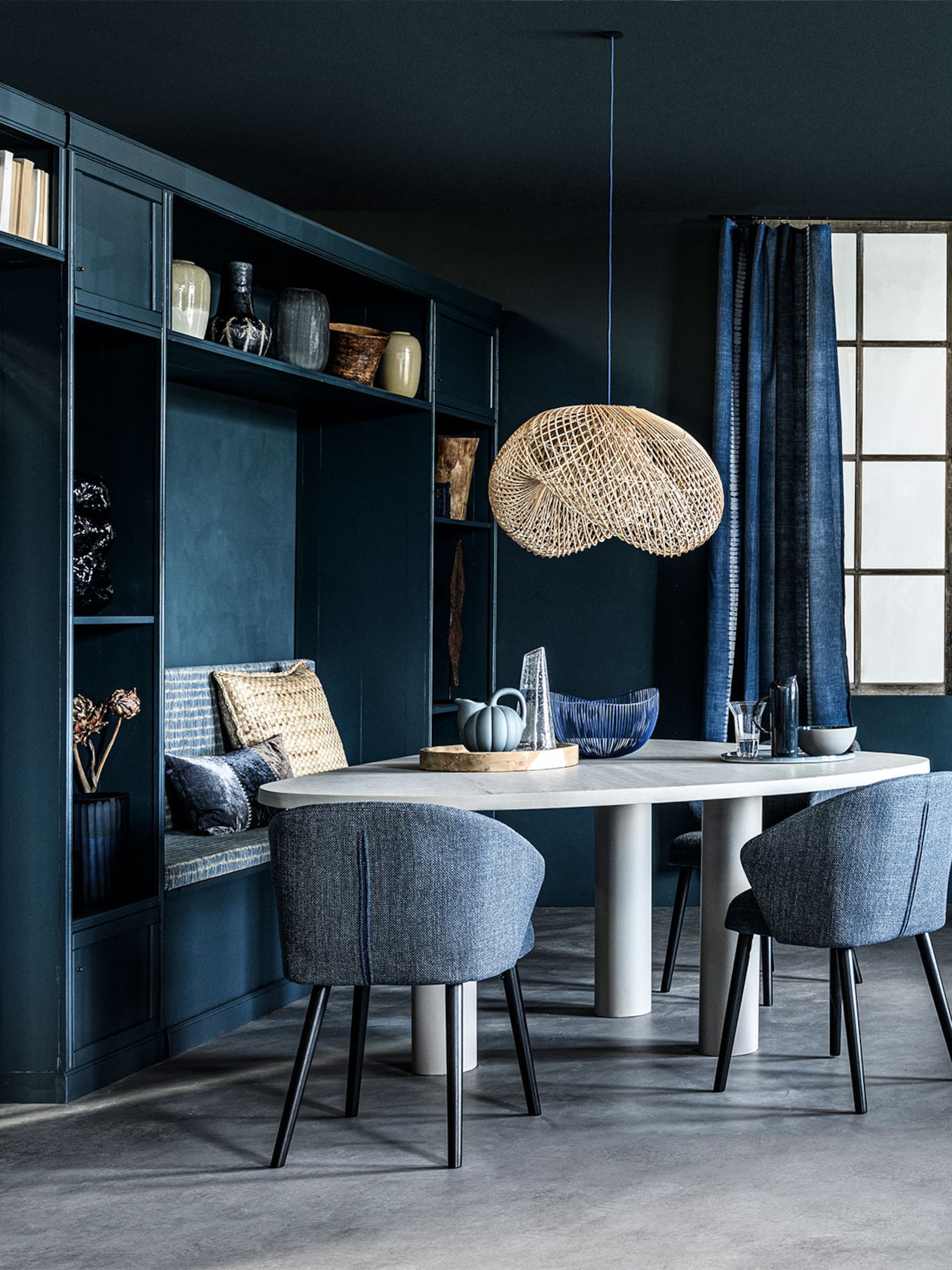 kalkverf matte look met verschillende nuances