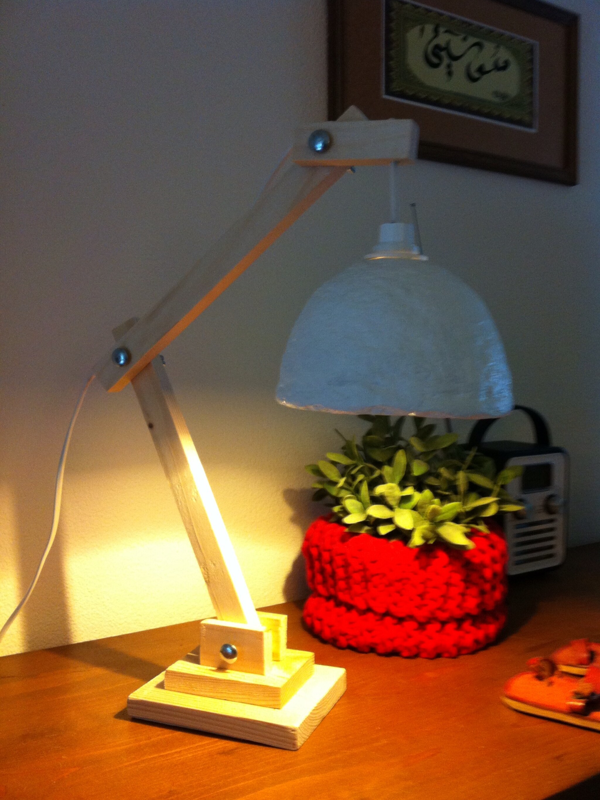 zelfgemaakte lamp