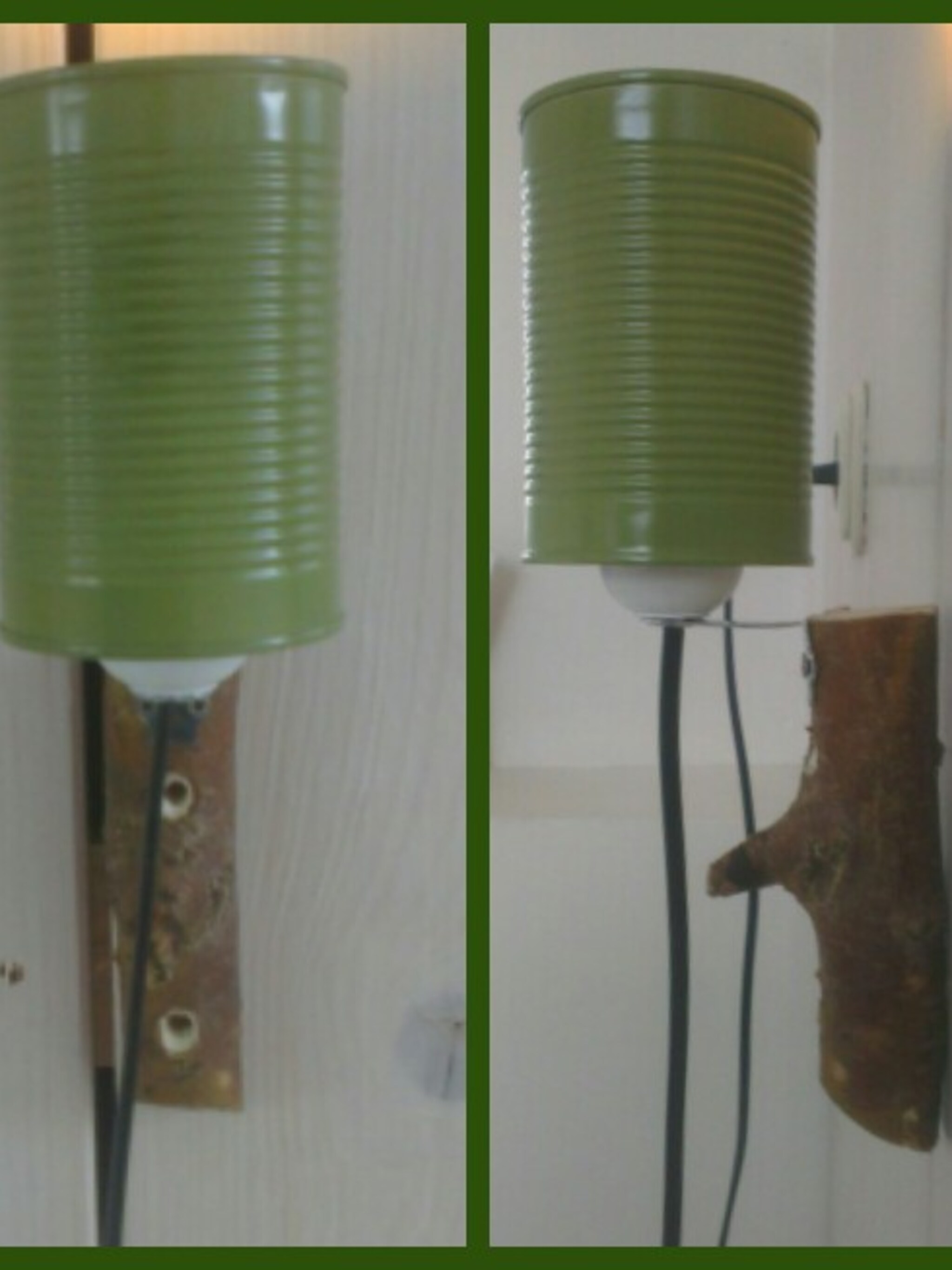 wandlamp van een blikje