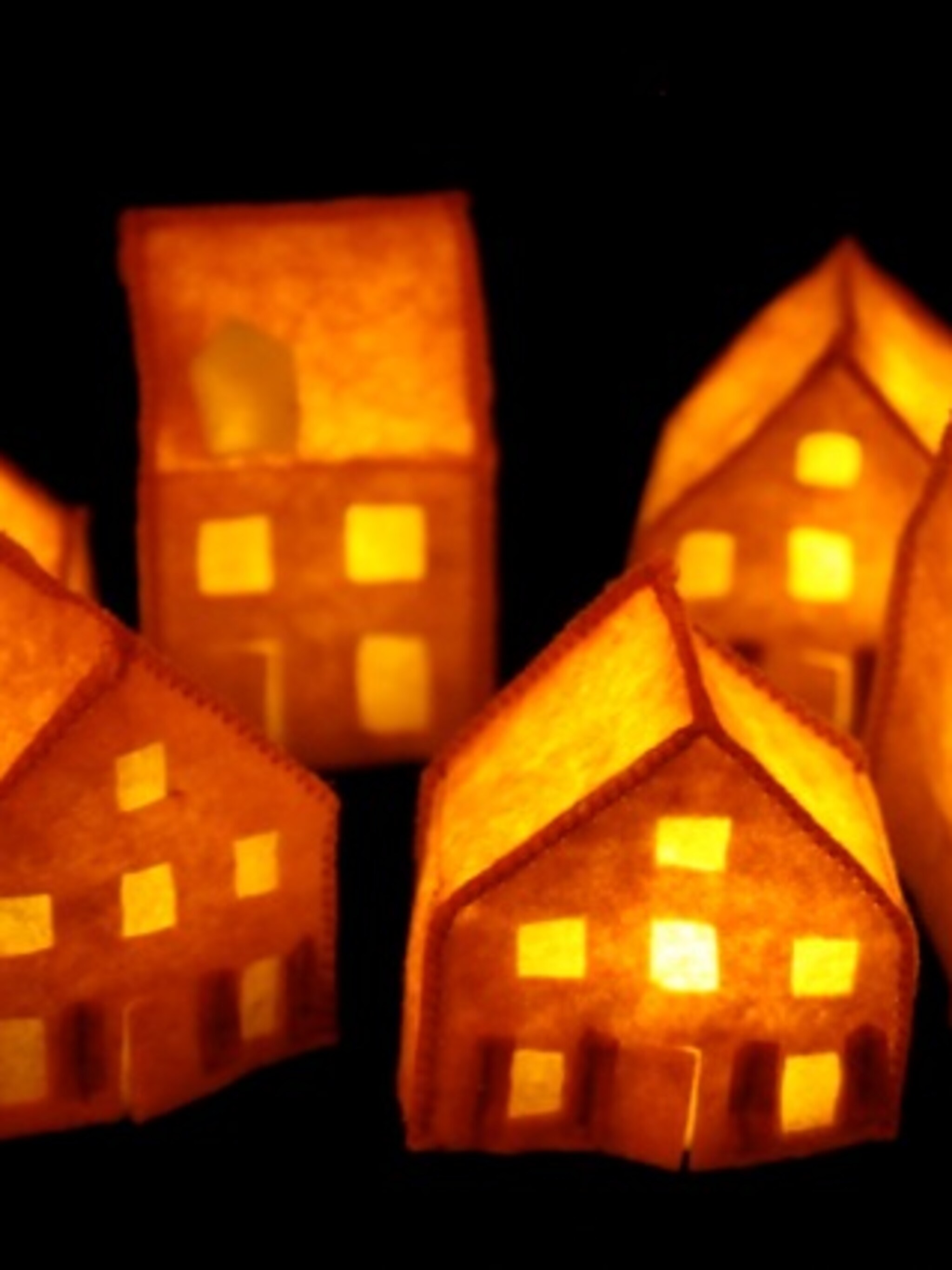 vilten huisjes voor led lichtjes
