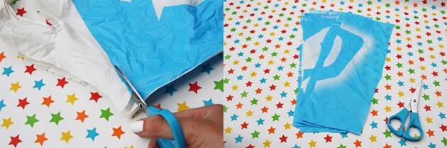 knip de plastic zakken