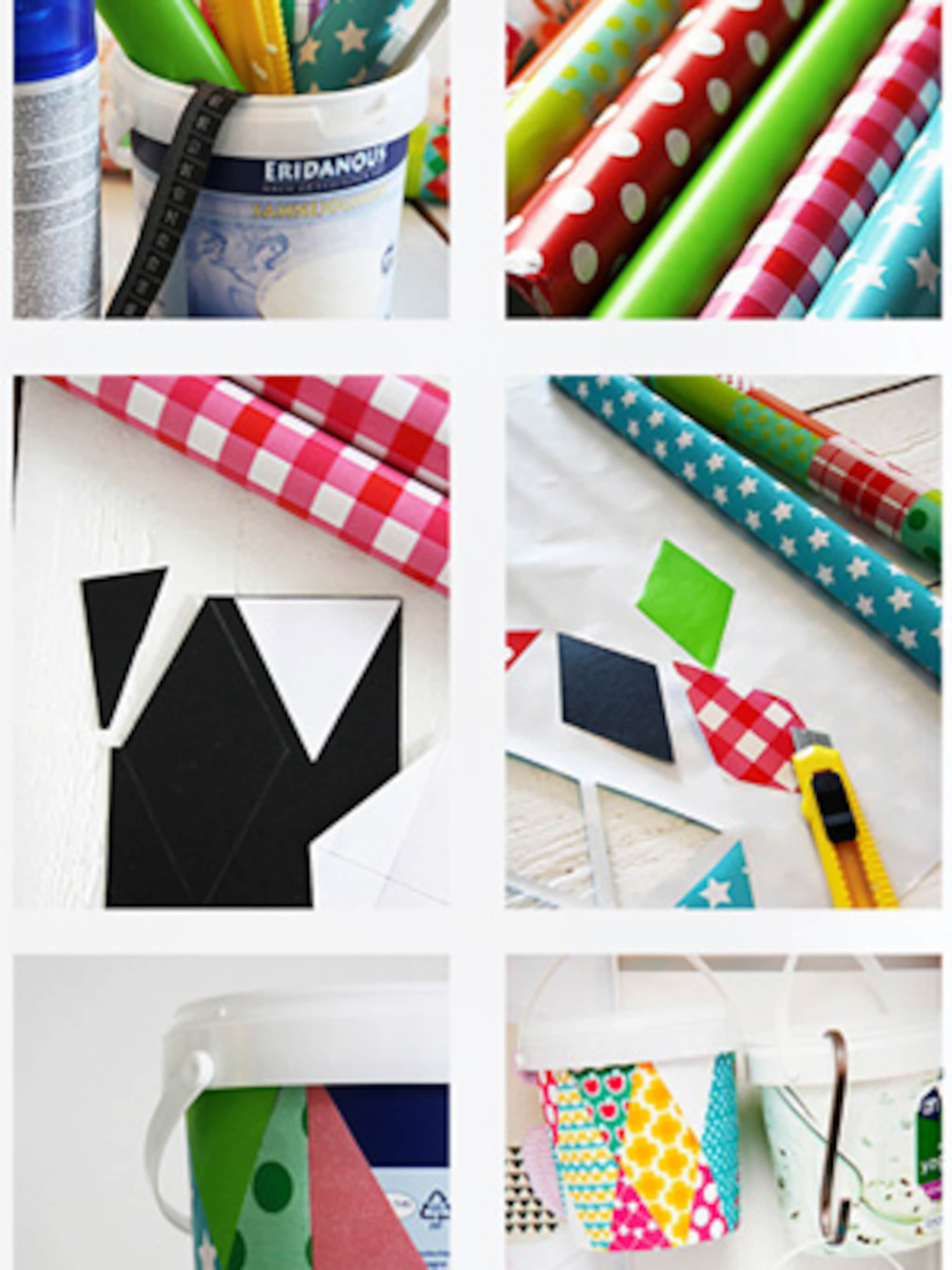 opbergemmer gemaakt van yoghurt emmertje