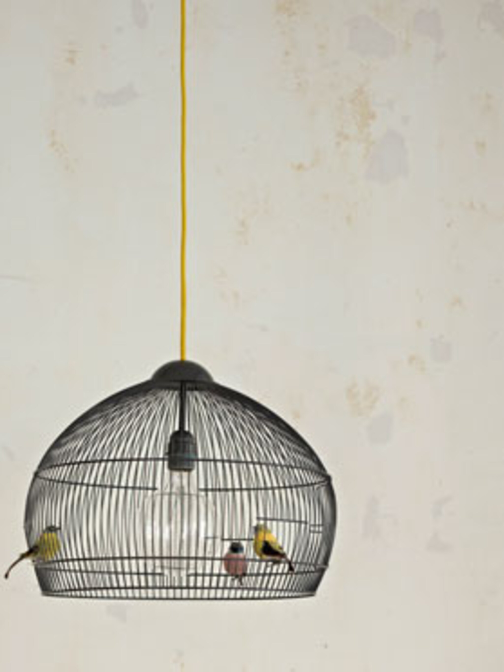 hanglamp maken van een vogelkooi