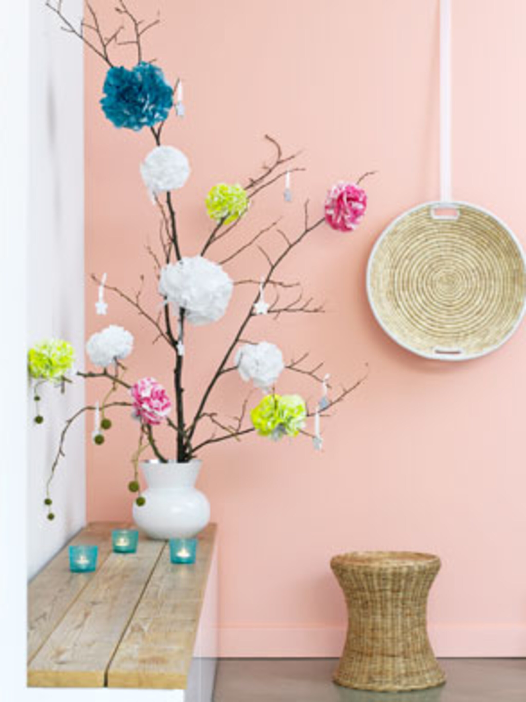diy papieren pompons maken