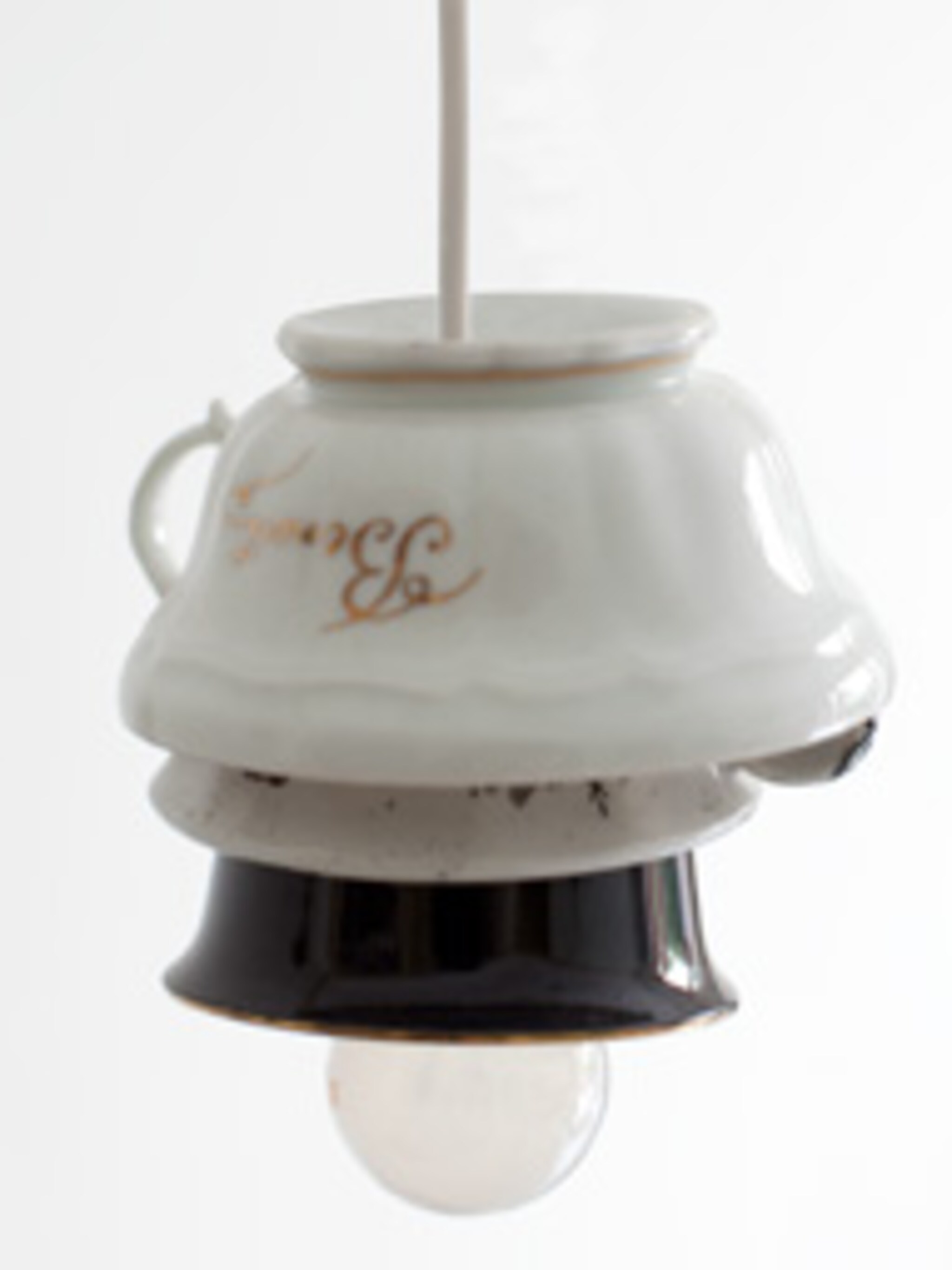 hanglamp maken van kopjes