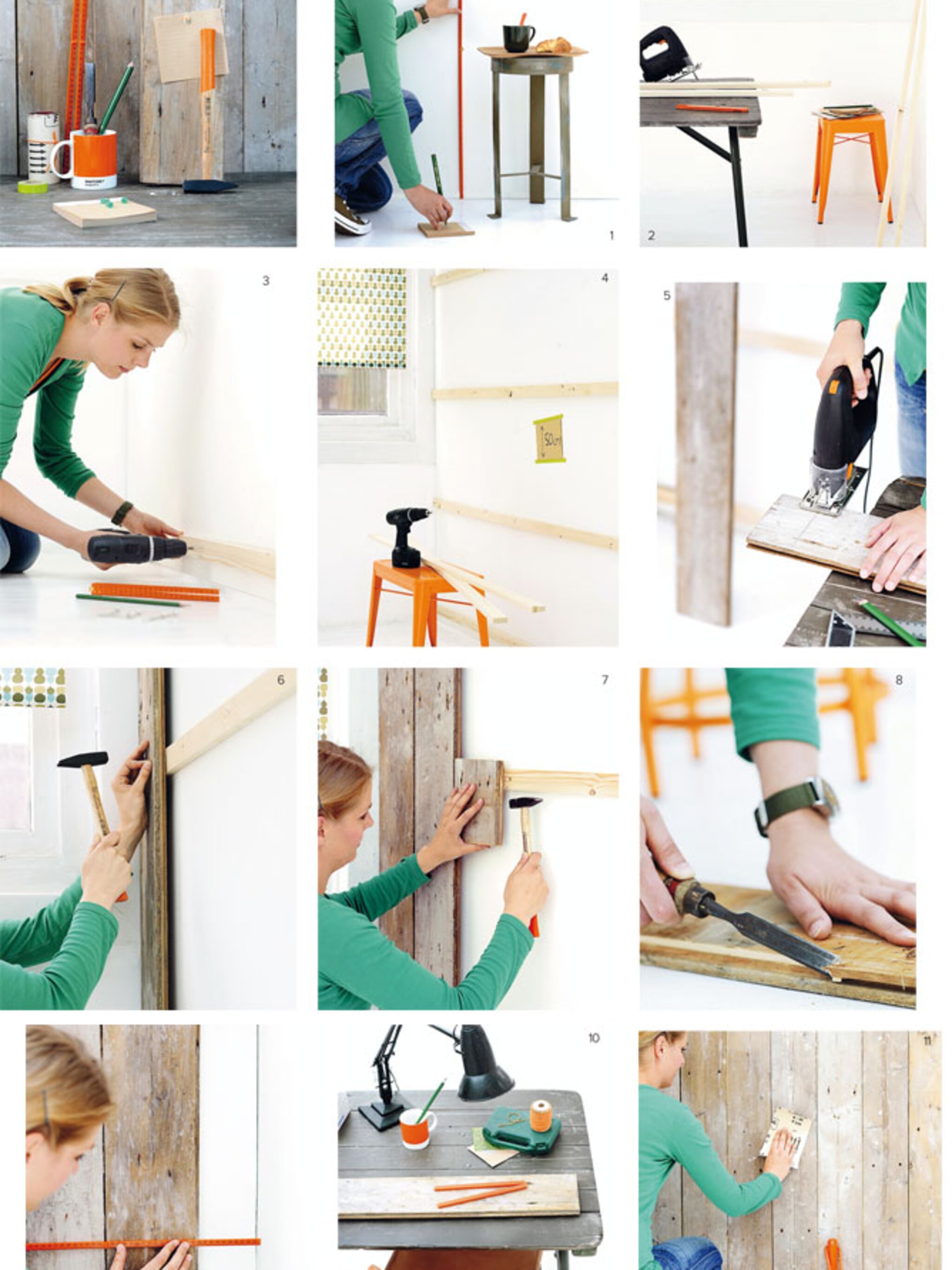 sloophouten wand maken