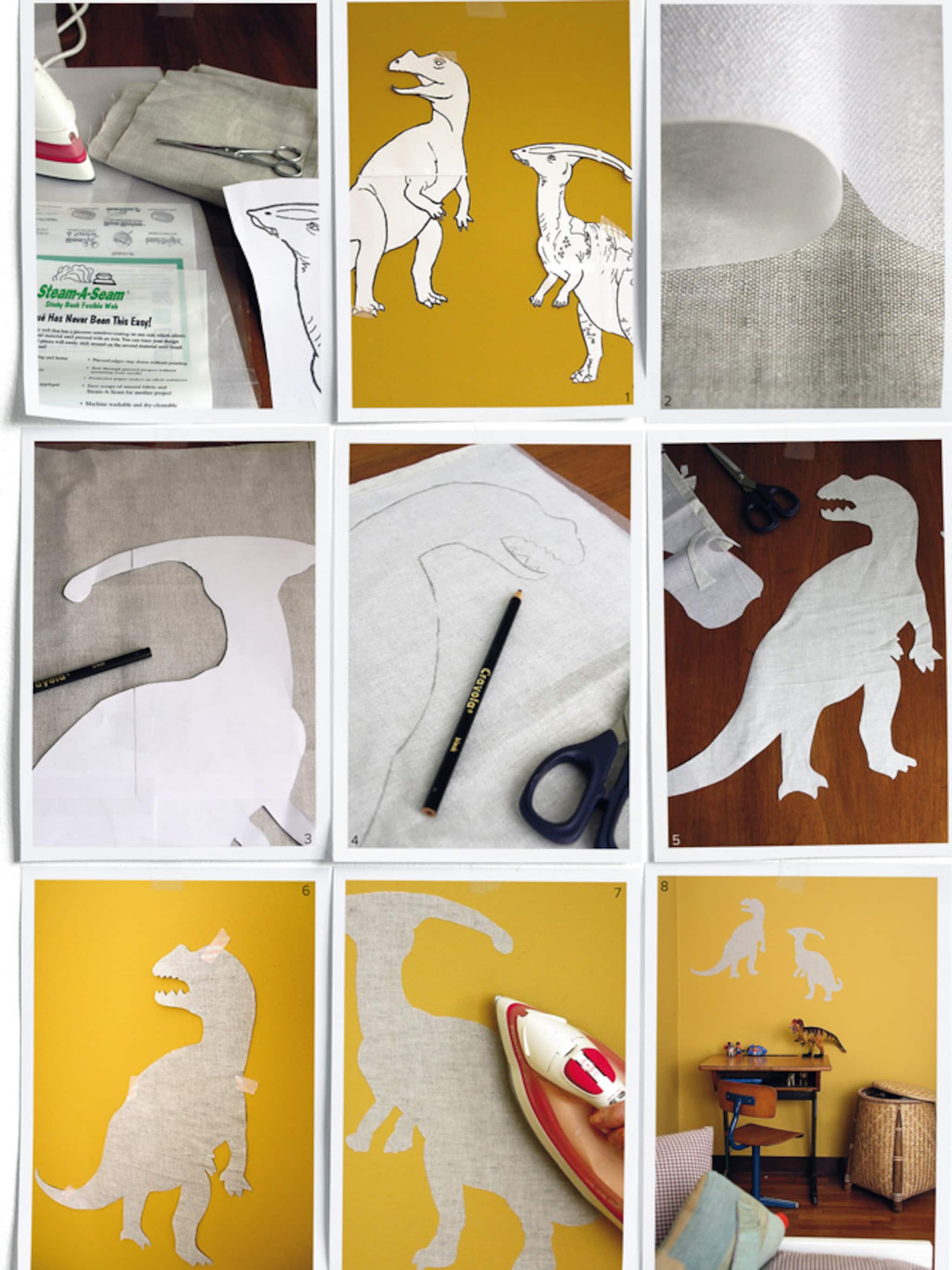 maak zelf dino muurstickers