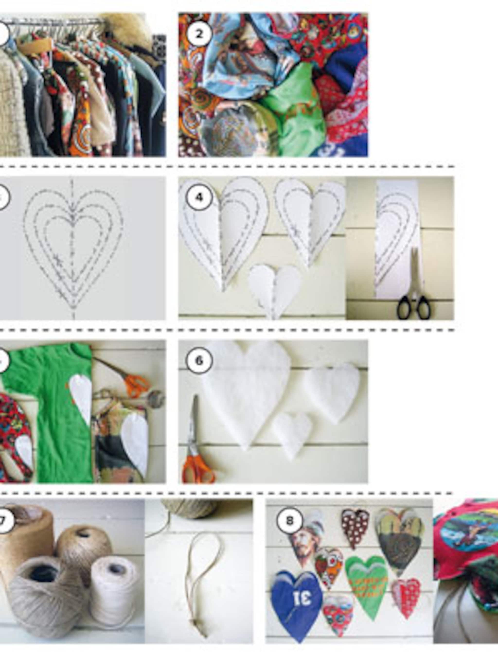 in 9 stappen een hart van stof maken