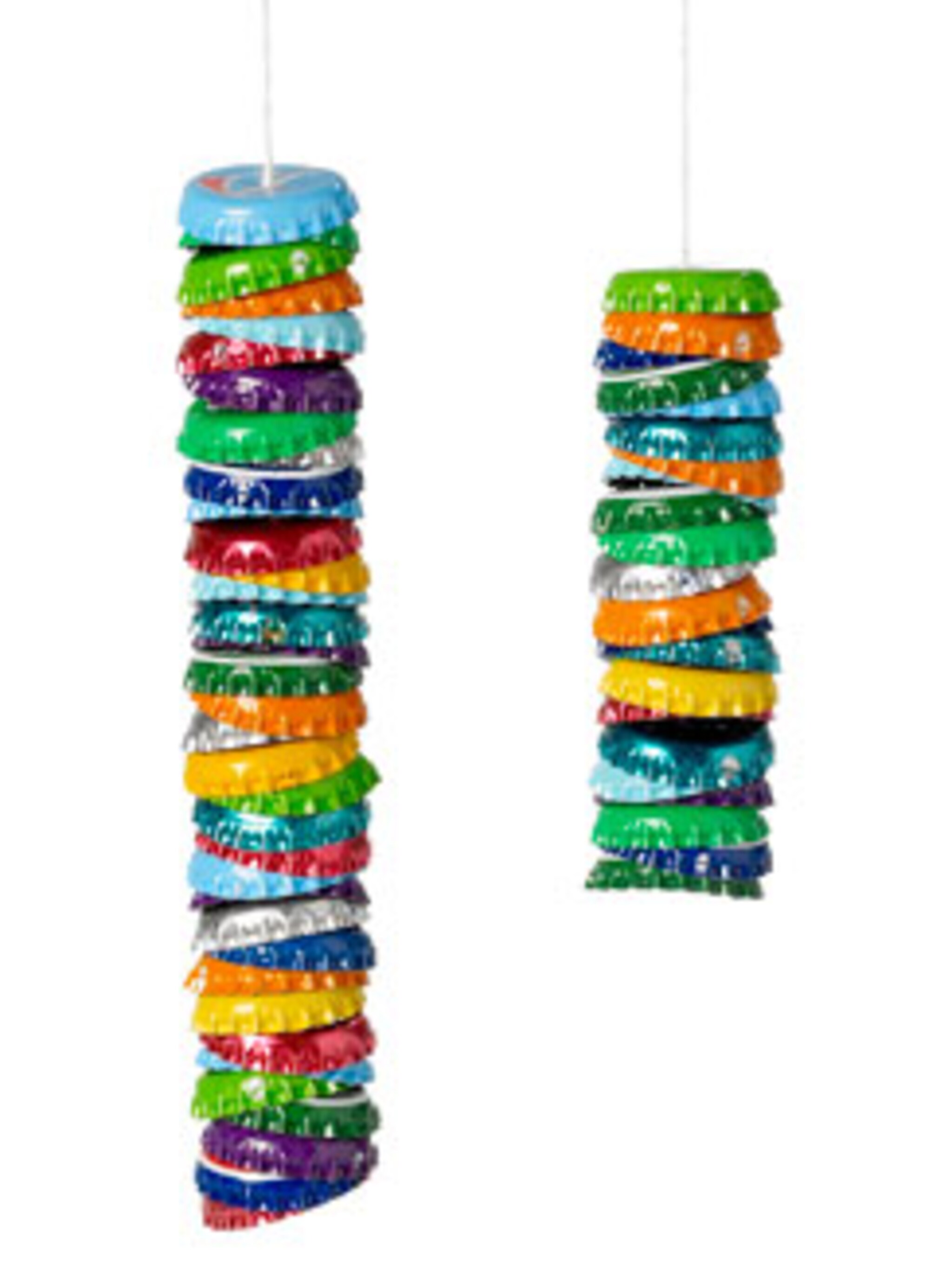 slinger gemaakt van flesdoppen