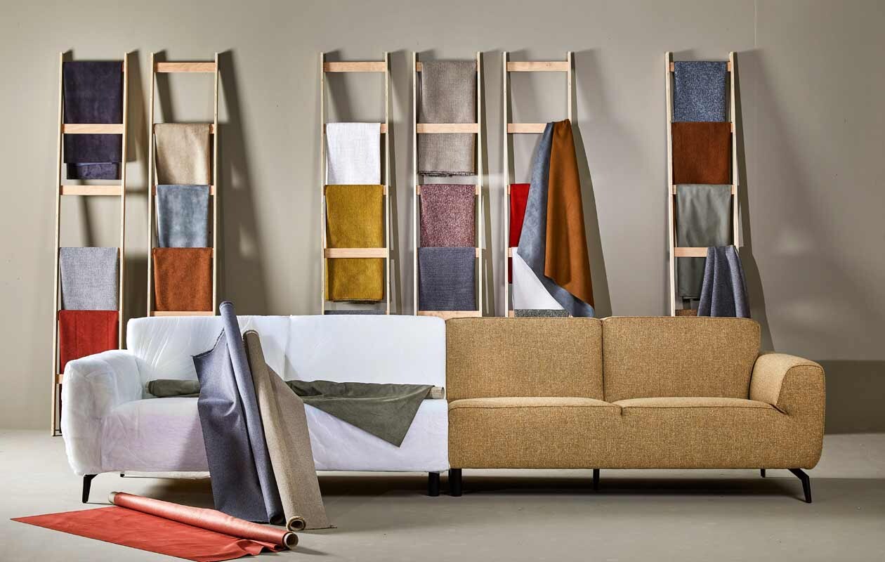 Bank van Trendhopper uit de ‘100 stoffen collectie’.