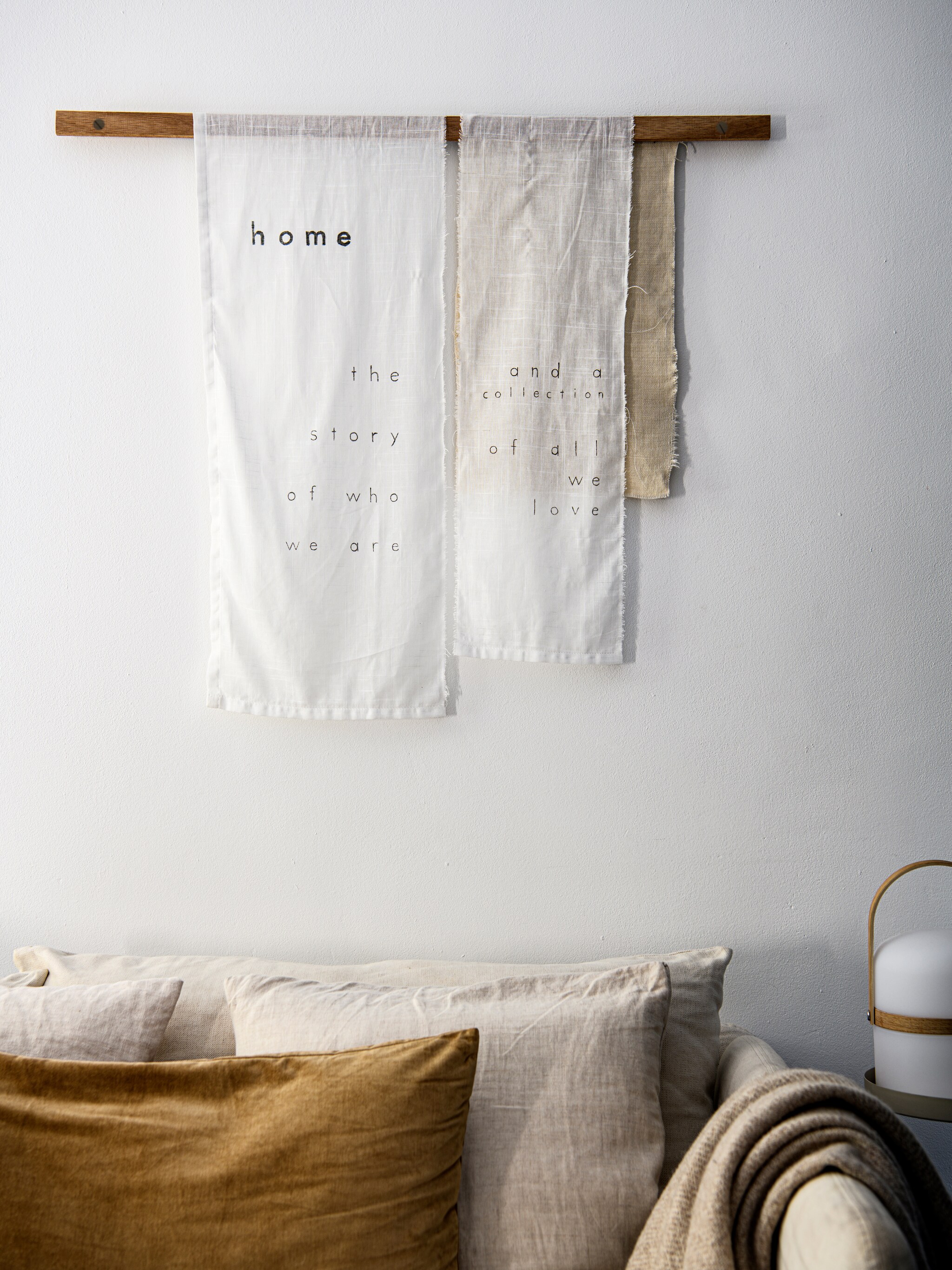 diy textielposter voor fijne quotes of mooie woorden