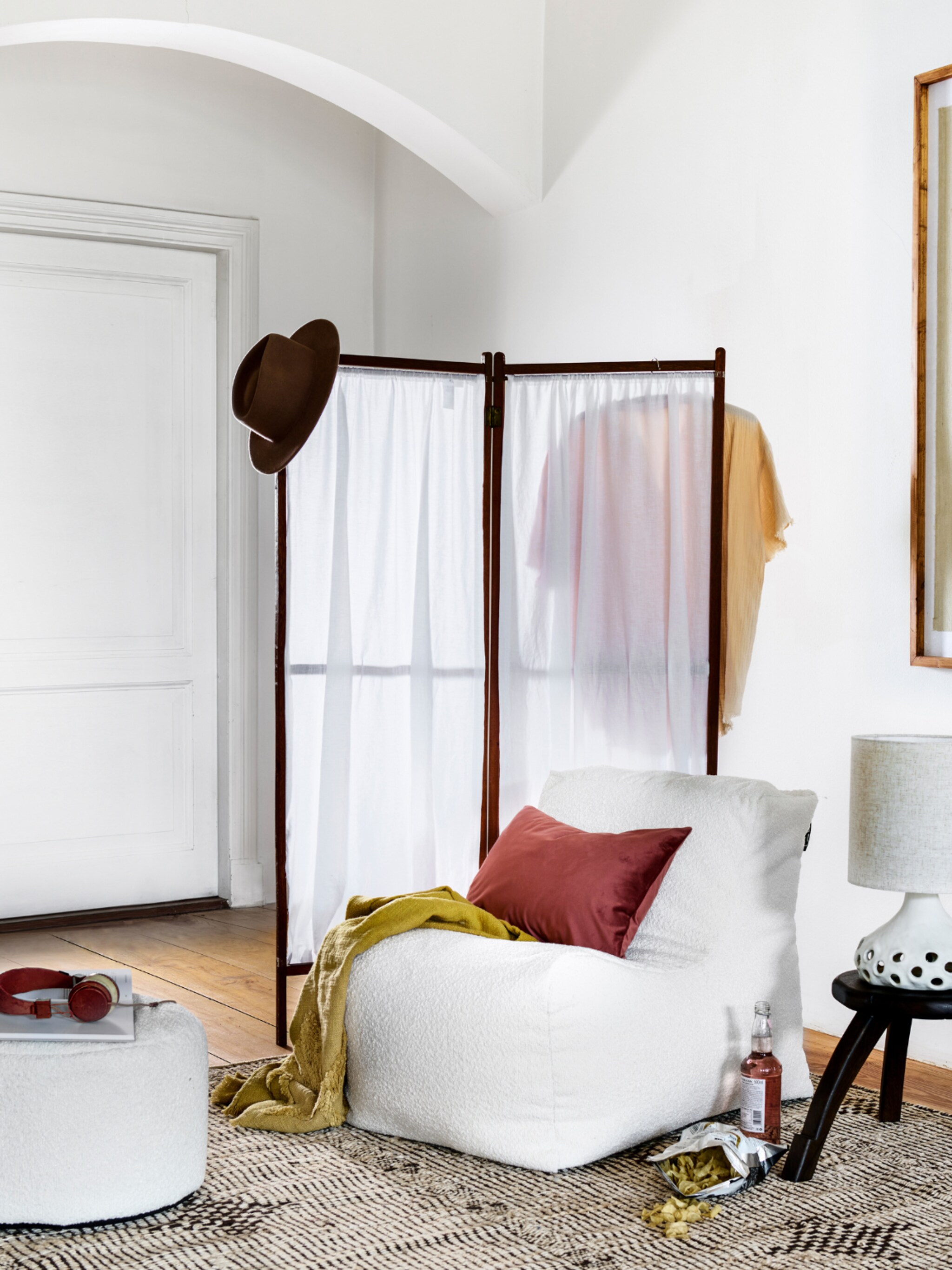 woonidee inspiratie voor een kamerscherm als roomdivider