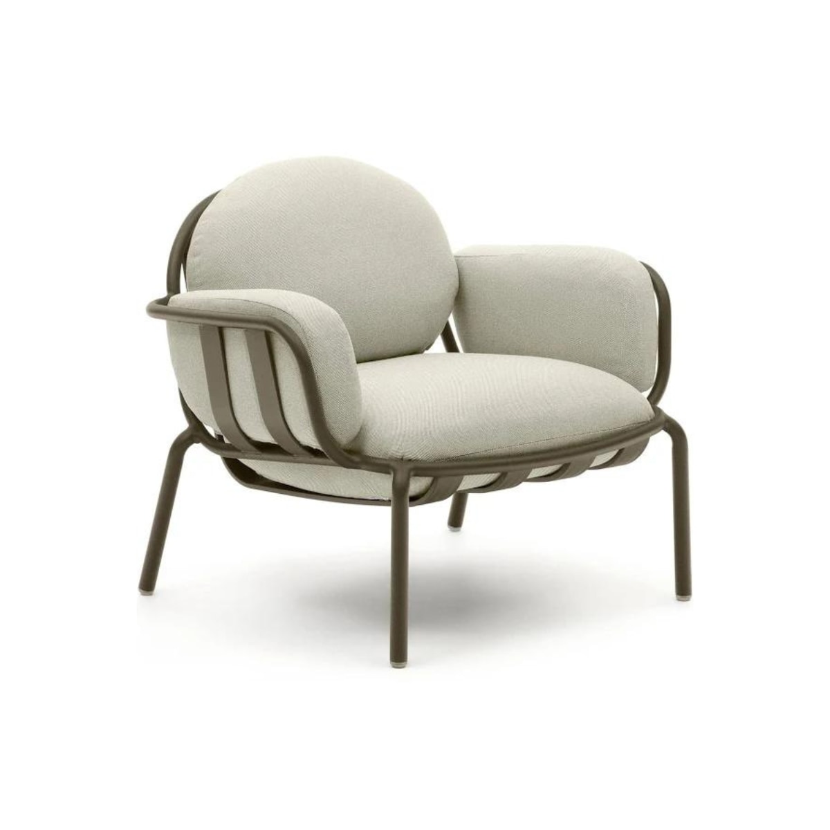 Joncols outdoor fauteuil in aluminium met groen gelakte afwerking, 89x80x72 cm (bxdxh), (kavehome.com). kavehome.com